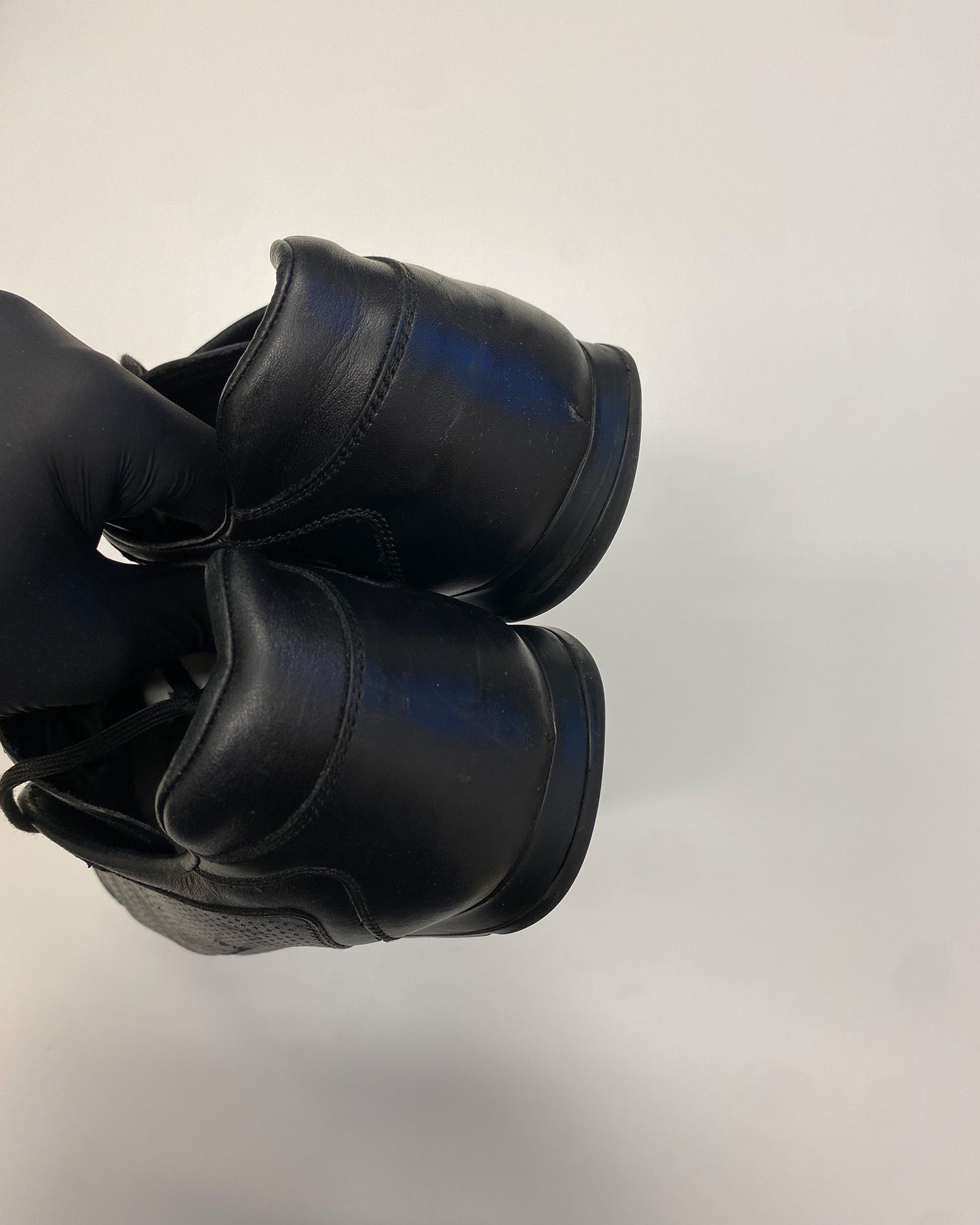 Prada 2000s Perforated Leather Sneaker Black