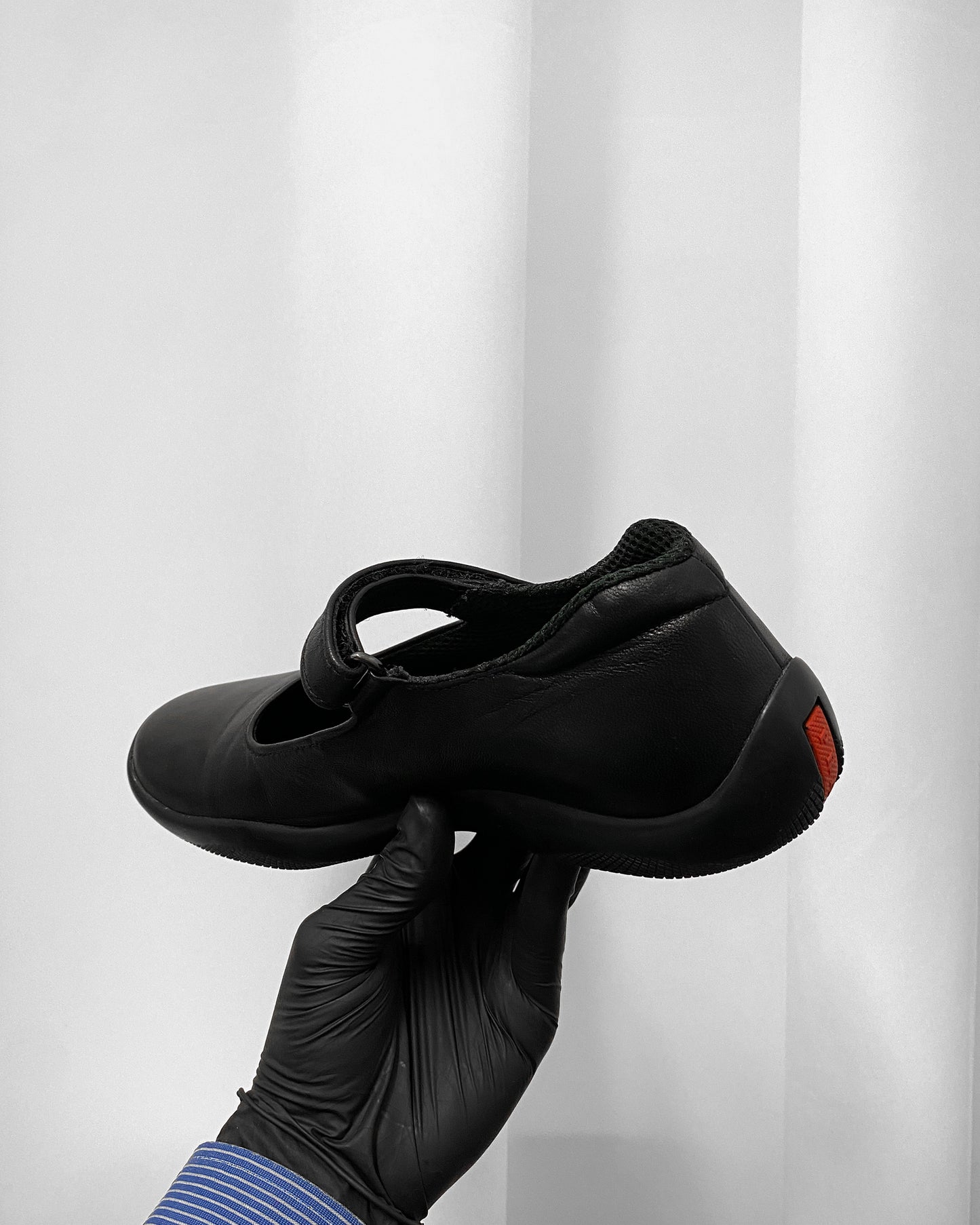 Prada 2000s Leather Mary Jane Sneaker Black