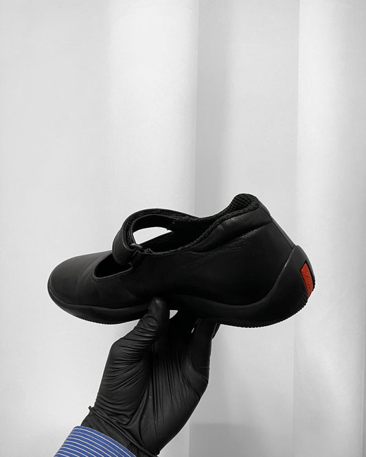 Prada 2000s Leather Mary Jane Sneaker Black