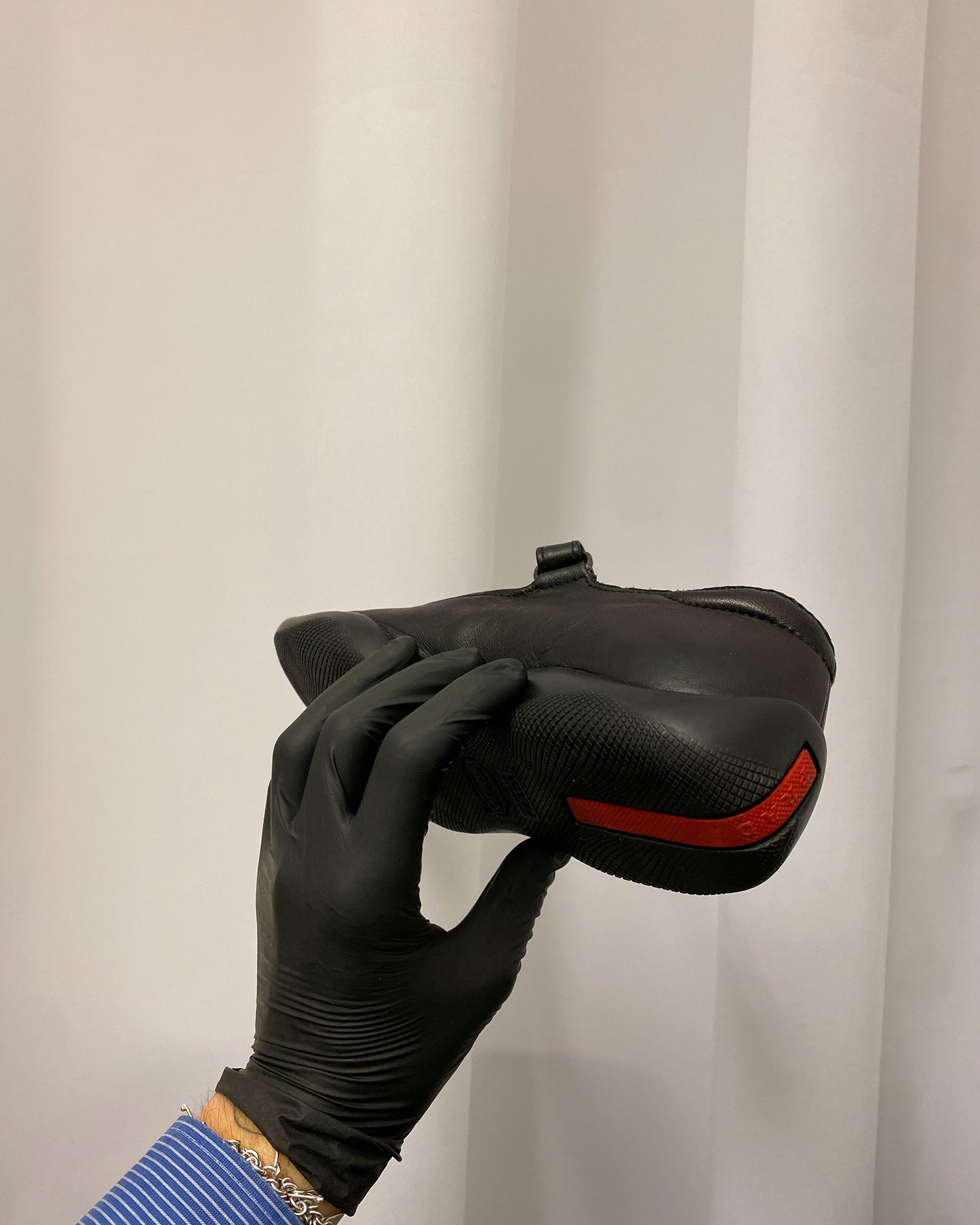 Prada 2000s Leather Mary Jane Sneaker Black