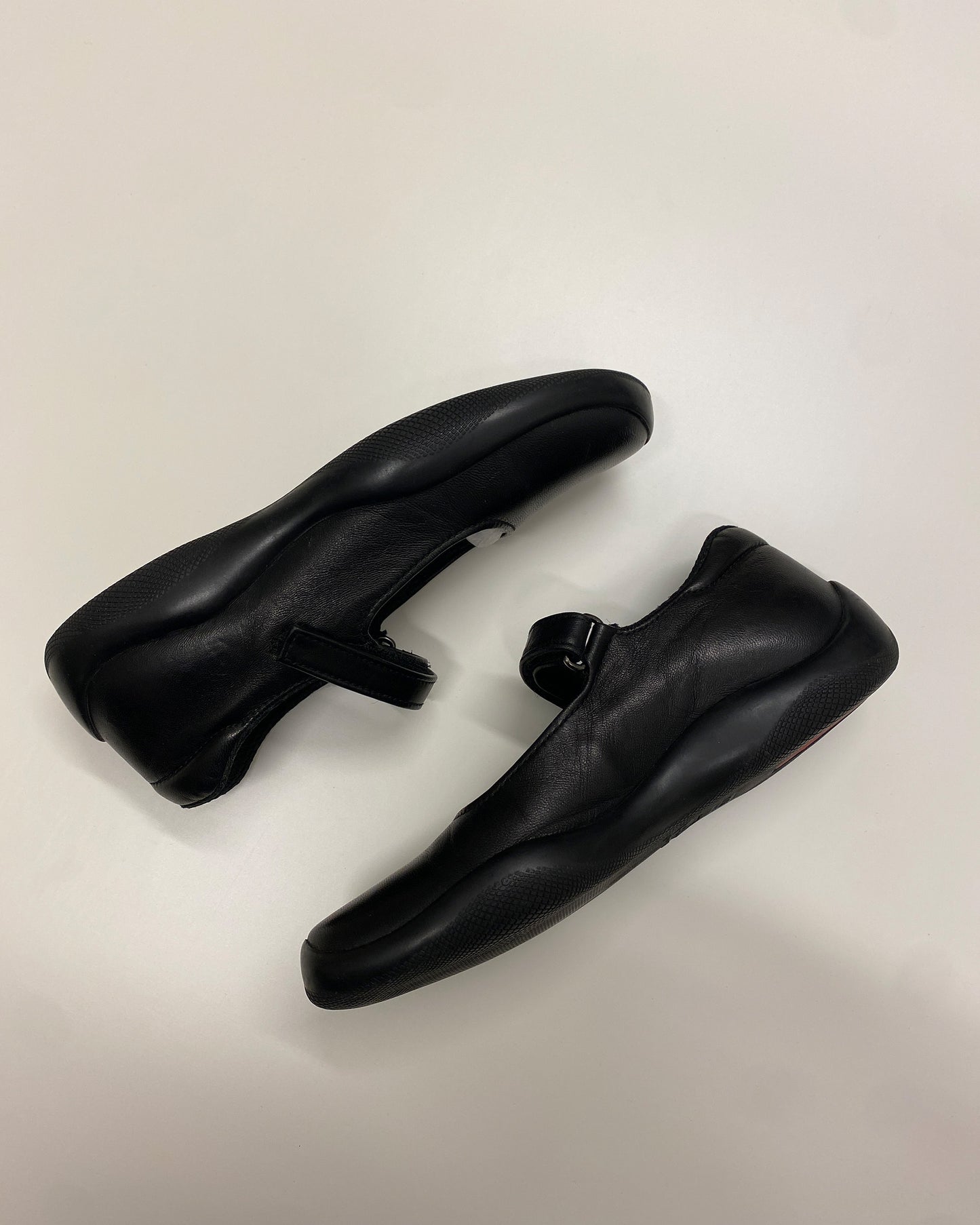 Prada 2000s Leather Mary Jane Sneaker Black