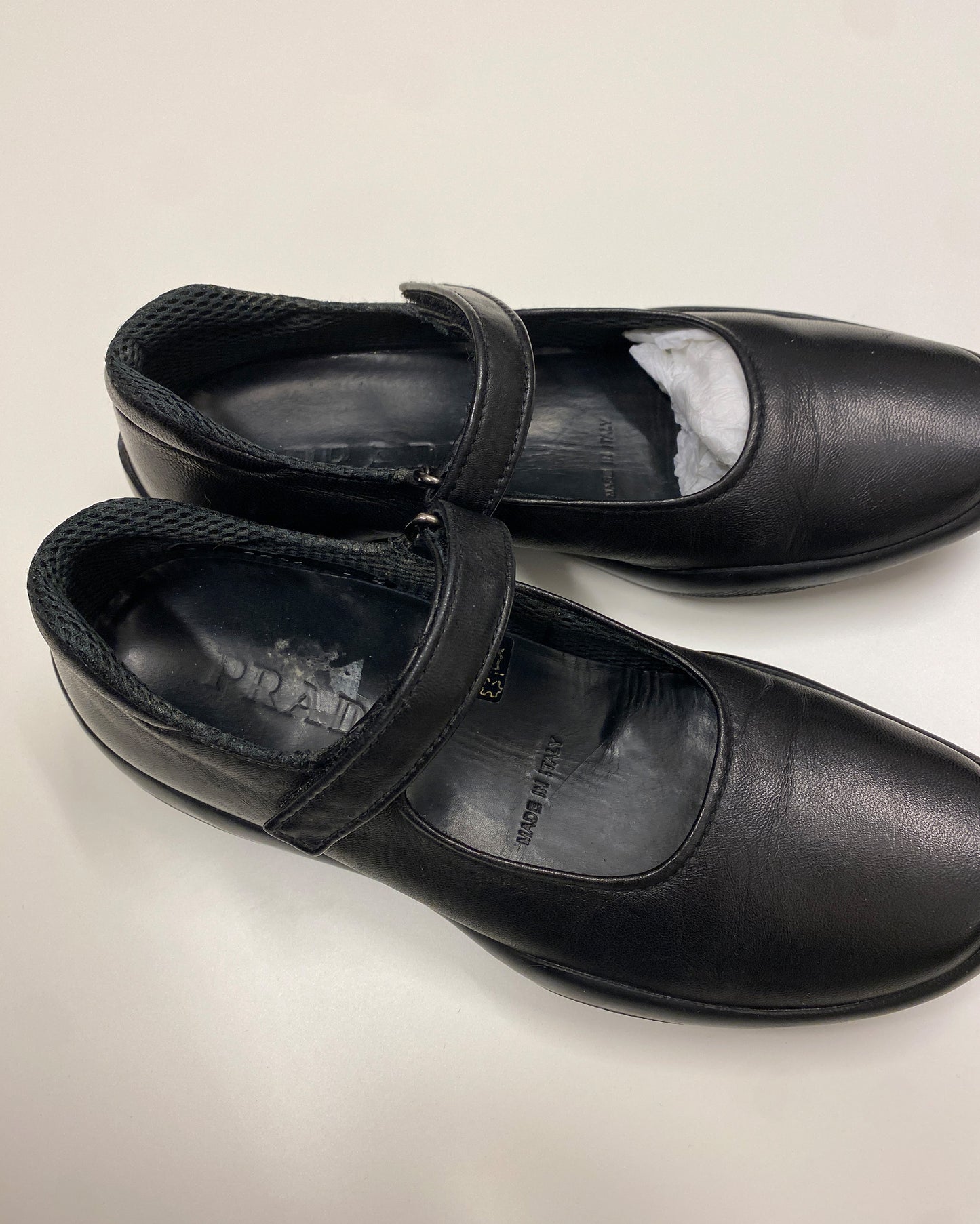 Prada 2000s Leather Mary Jane Sneaker Black