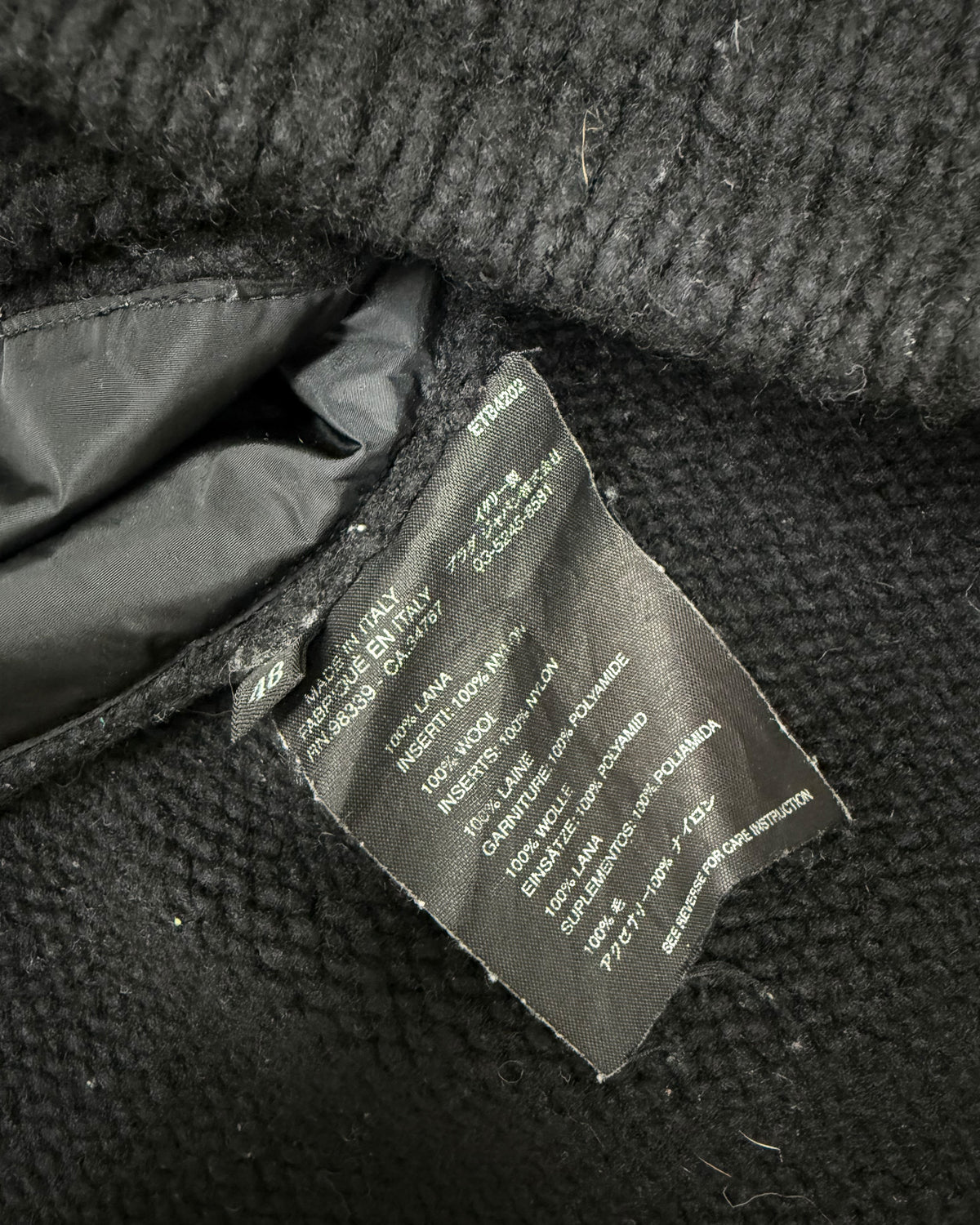 Prada 2000s Half Zip Nylon Knit Wool Sweater Black
