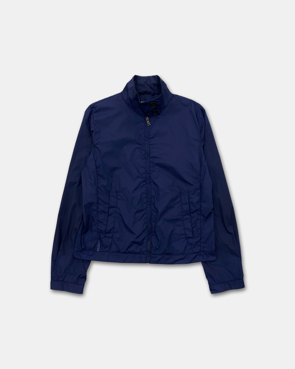 Prada SS2010 Leichte Harrington-Jacke aus Nylon in Marineblau 