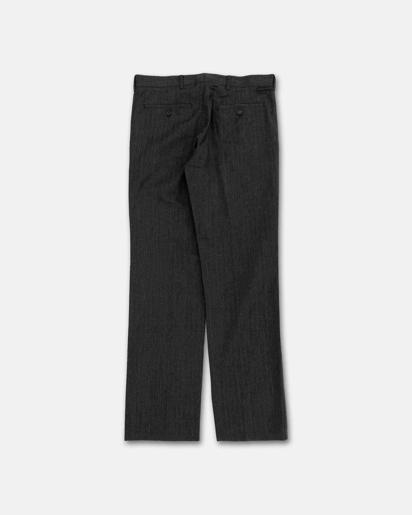Prada AW2007 Herringbone Wool Cotton Pants Grey