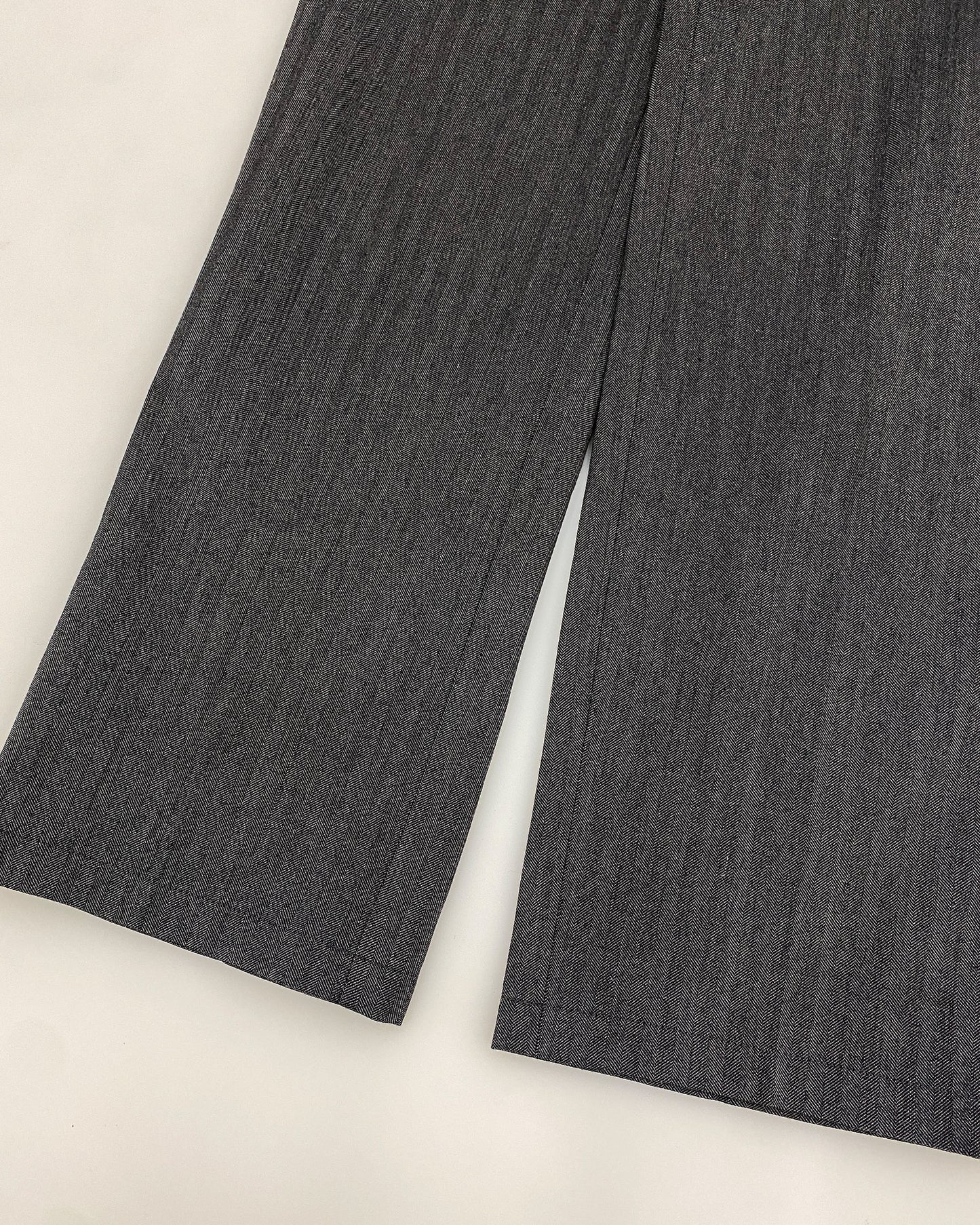 Prada AW2007 Herringbone Wool Cotton Pants Grey