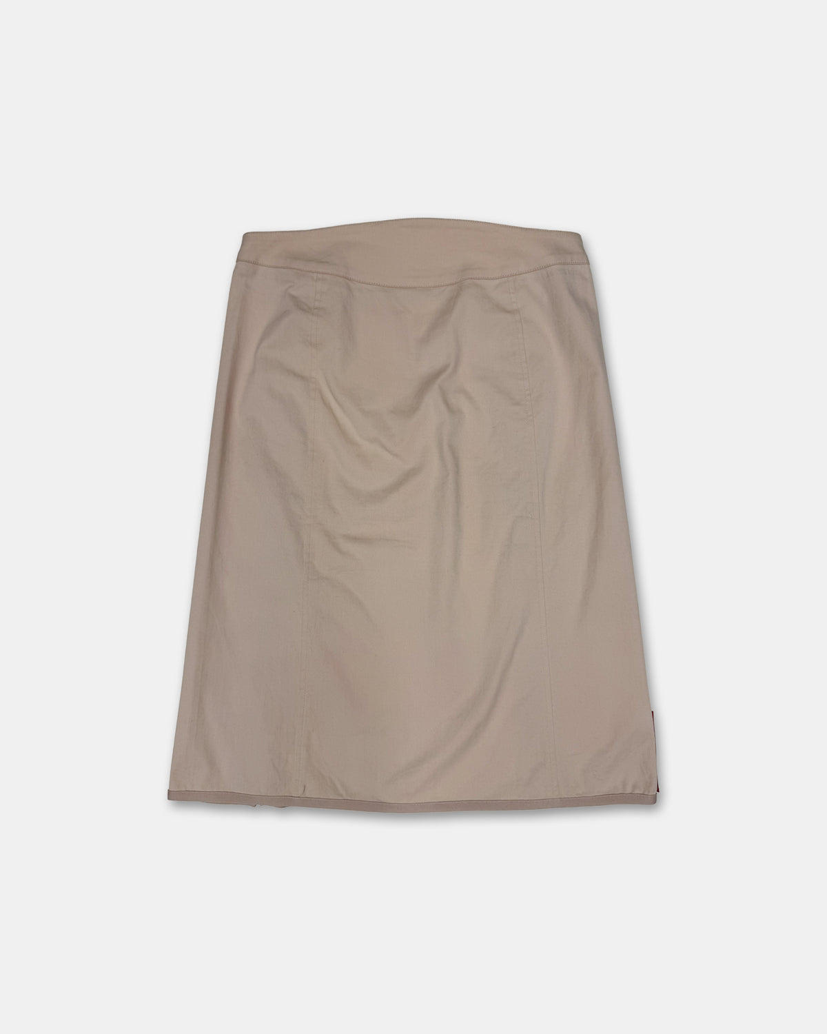 Prada 2000s Double Zip Sport Skirt Beige