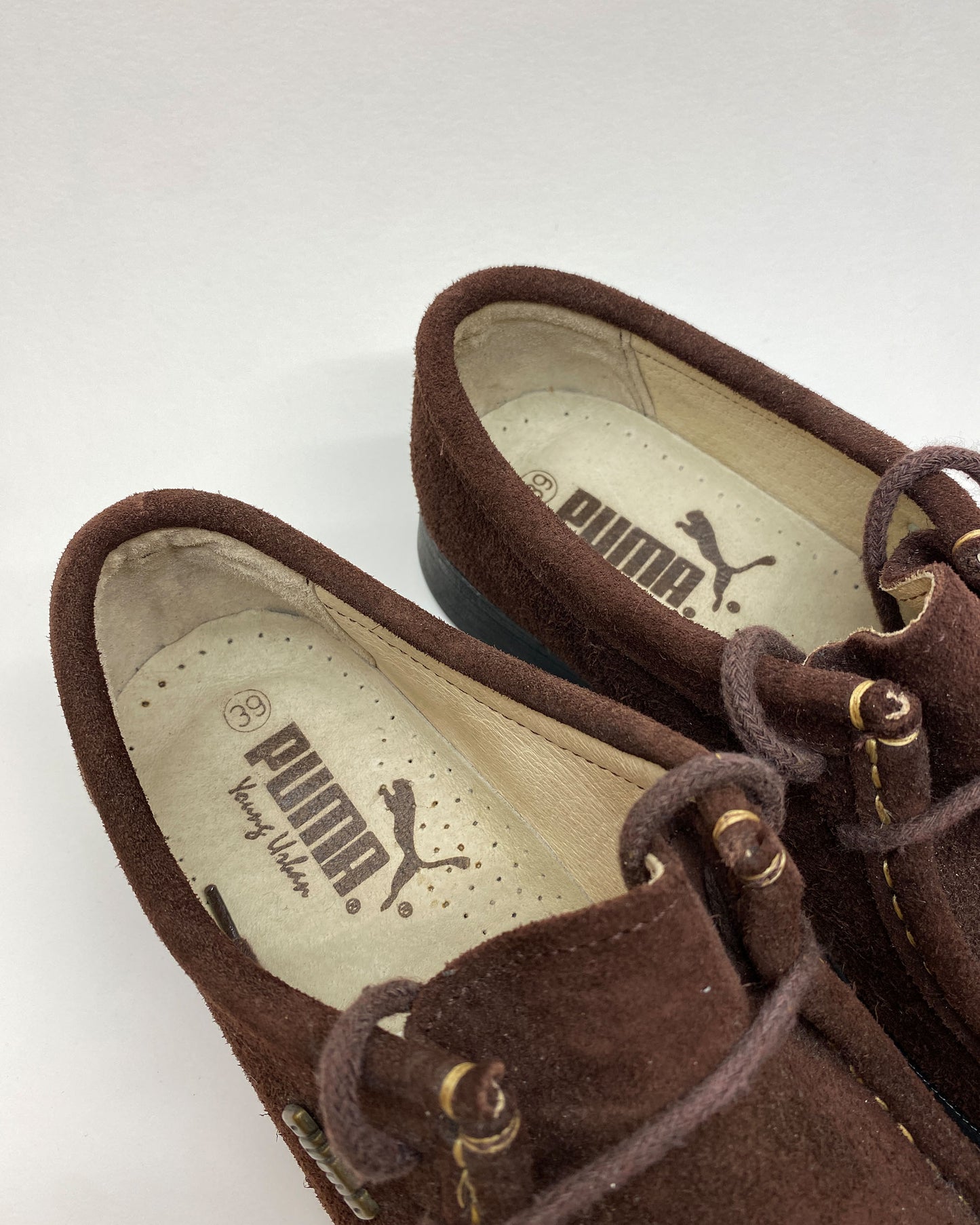 Puma 1990s Suede Leather Moccasins Shoes Brown