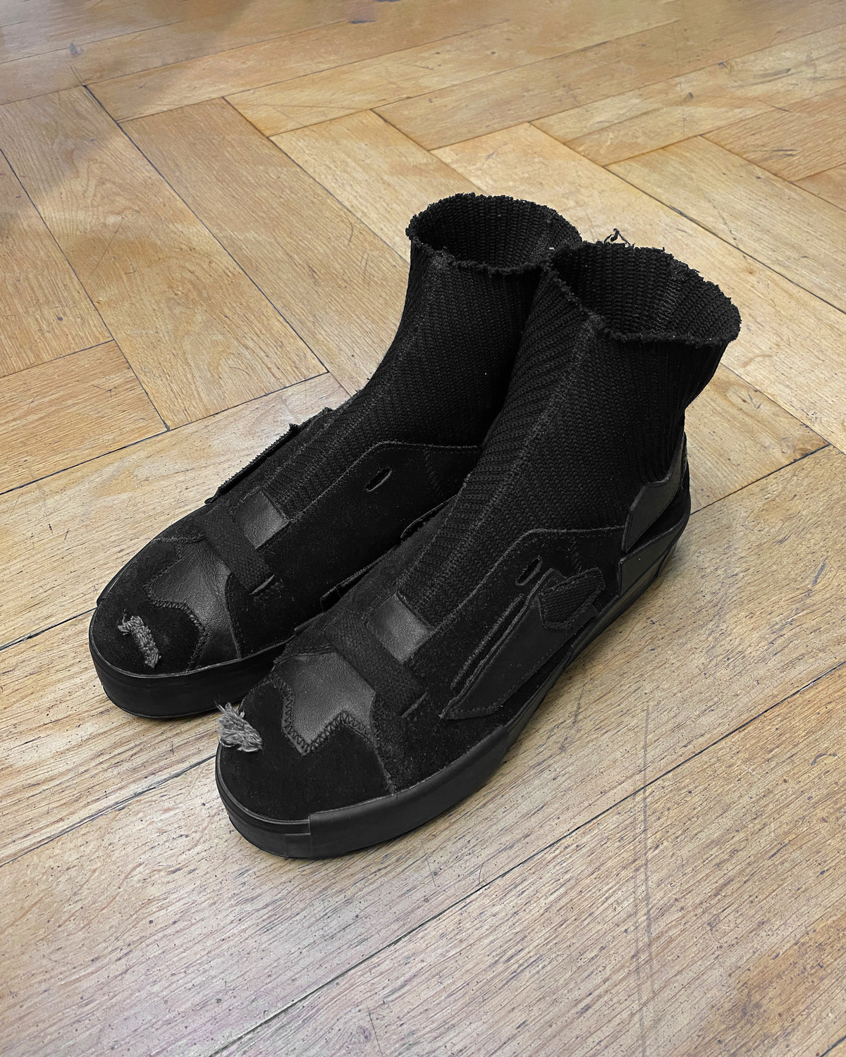 Han Kjøbenhavn x Puma SS2018 Patchwork Court Platform Sneaker Black