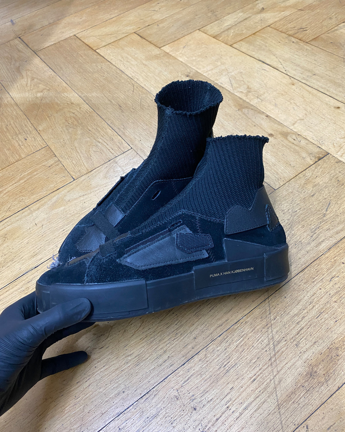 Han Kjøbenhavn x Puma SS2018 Patchwork Court Platform Sneaker Black