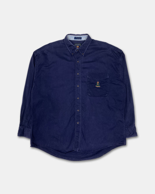 Chaps Ralph Lauren 1980s Made in Korea Button Down Shirt Navy