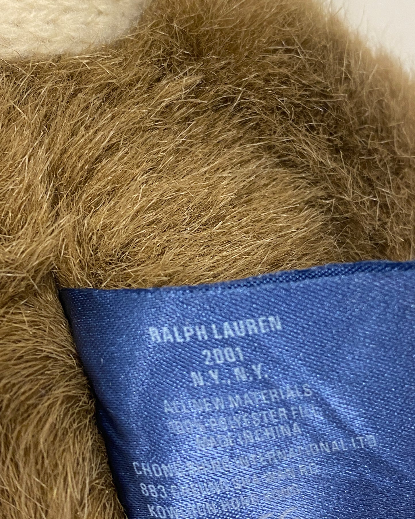 Ralph Lauren 2001 Polo Scarf Plush Teddy Bear Brown