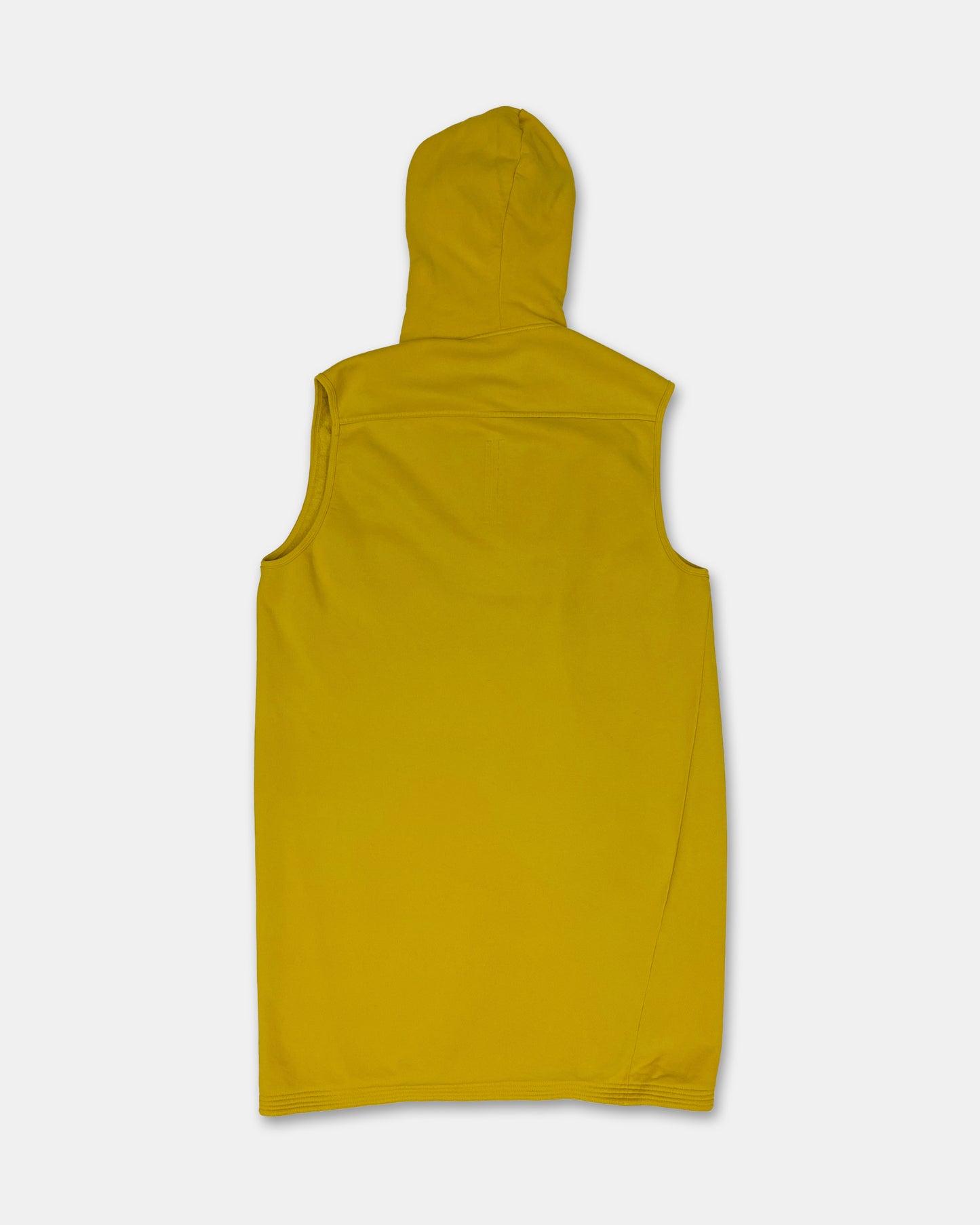 Rick Owens DRKSHDW SS2017 Sleeveless Long Zip Hoodie Lemon Yellow