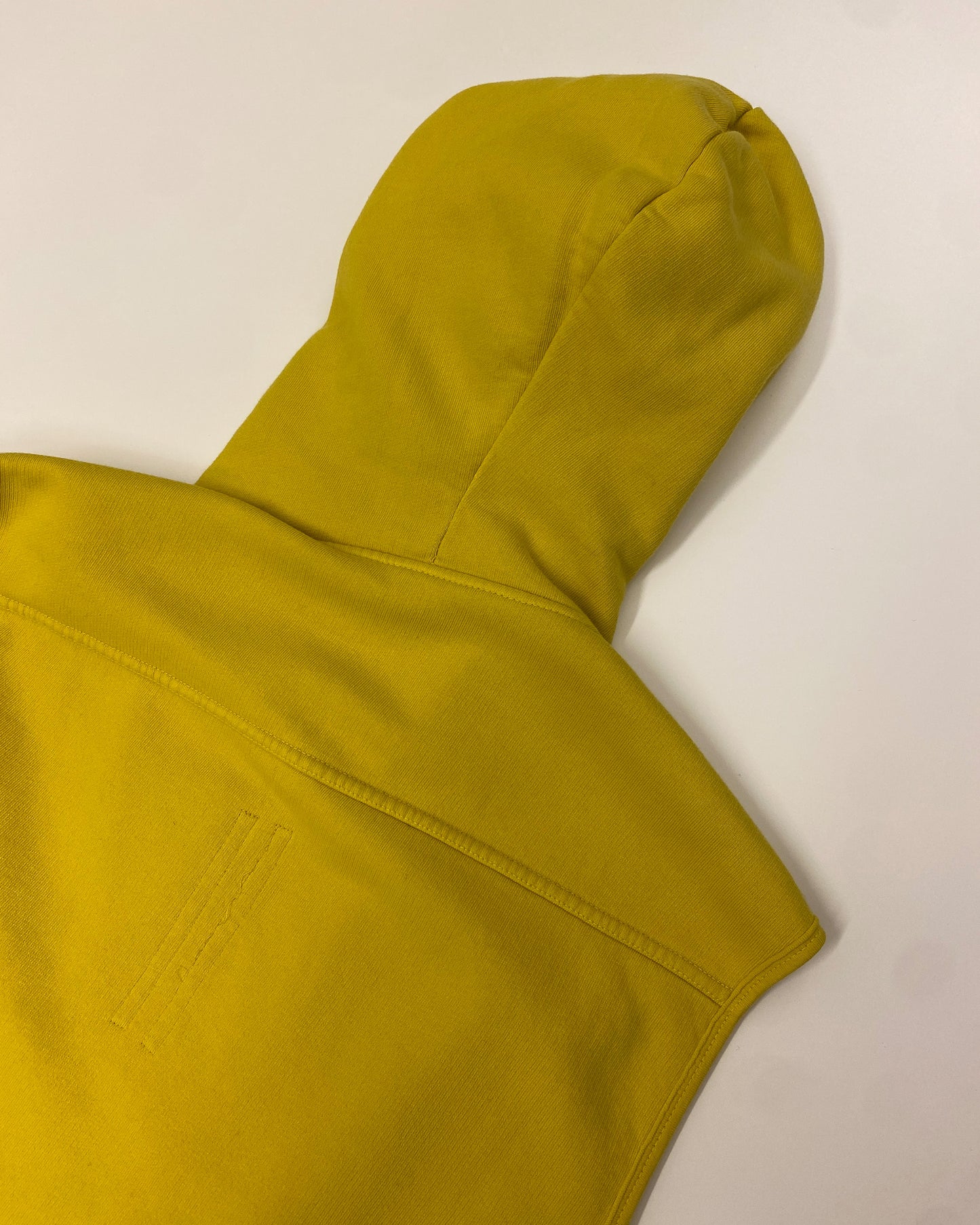 Rick Owens DRKSHDW SS2017 Sleeveless Long Zip Hoodie Lemon Yellow