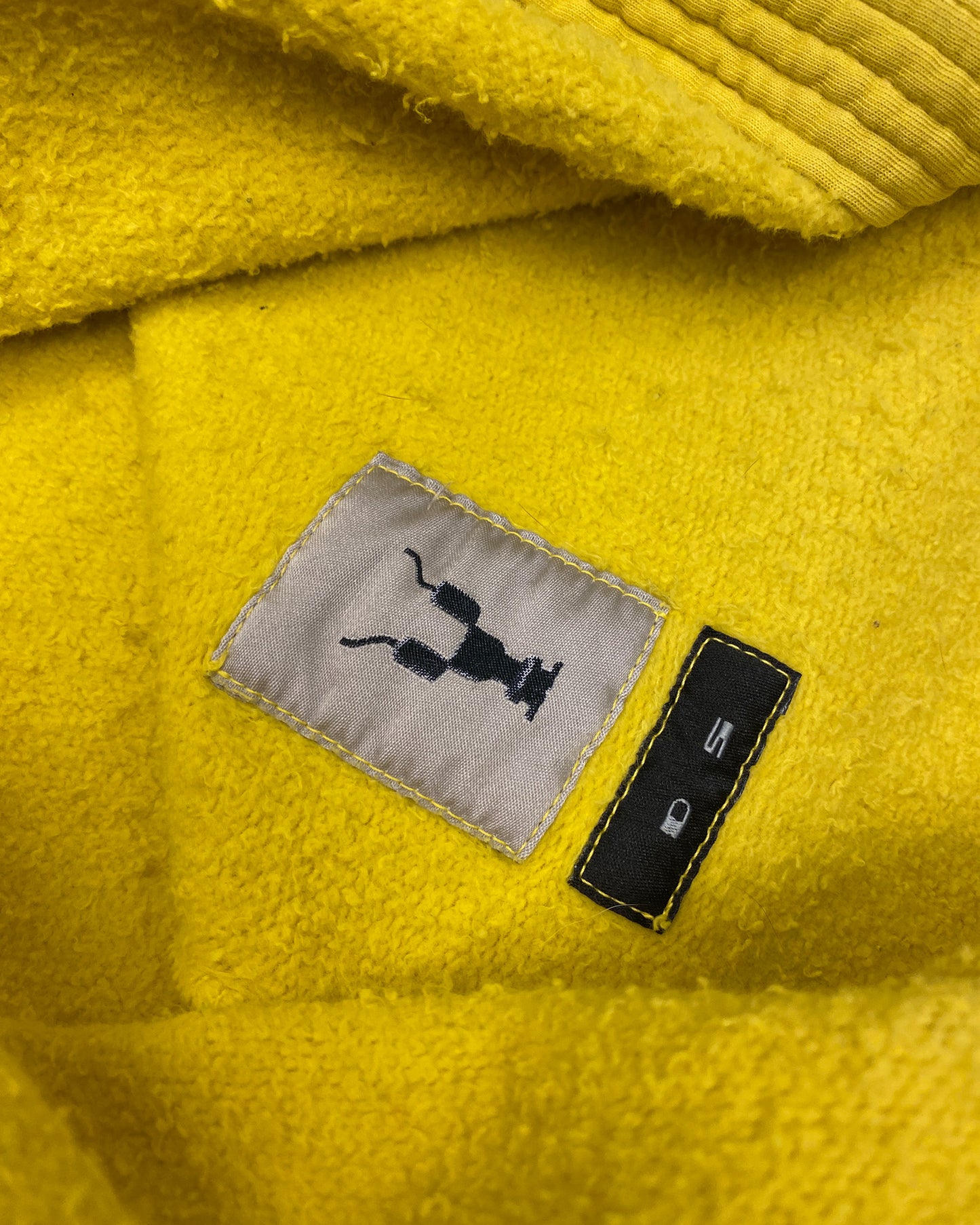 Rick Owens DRKSHDW SS2017 Sleeveless Long Zip Hoodie Lemon Yellow