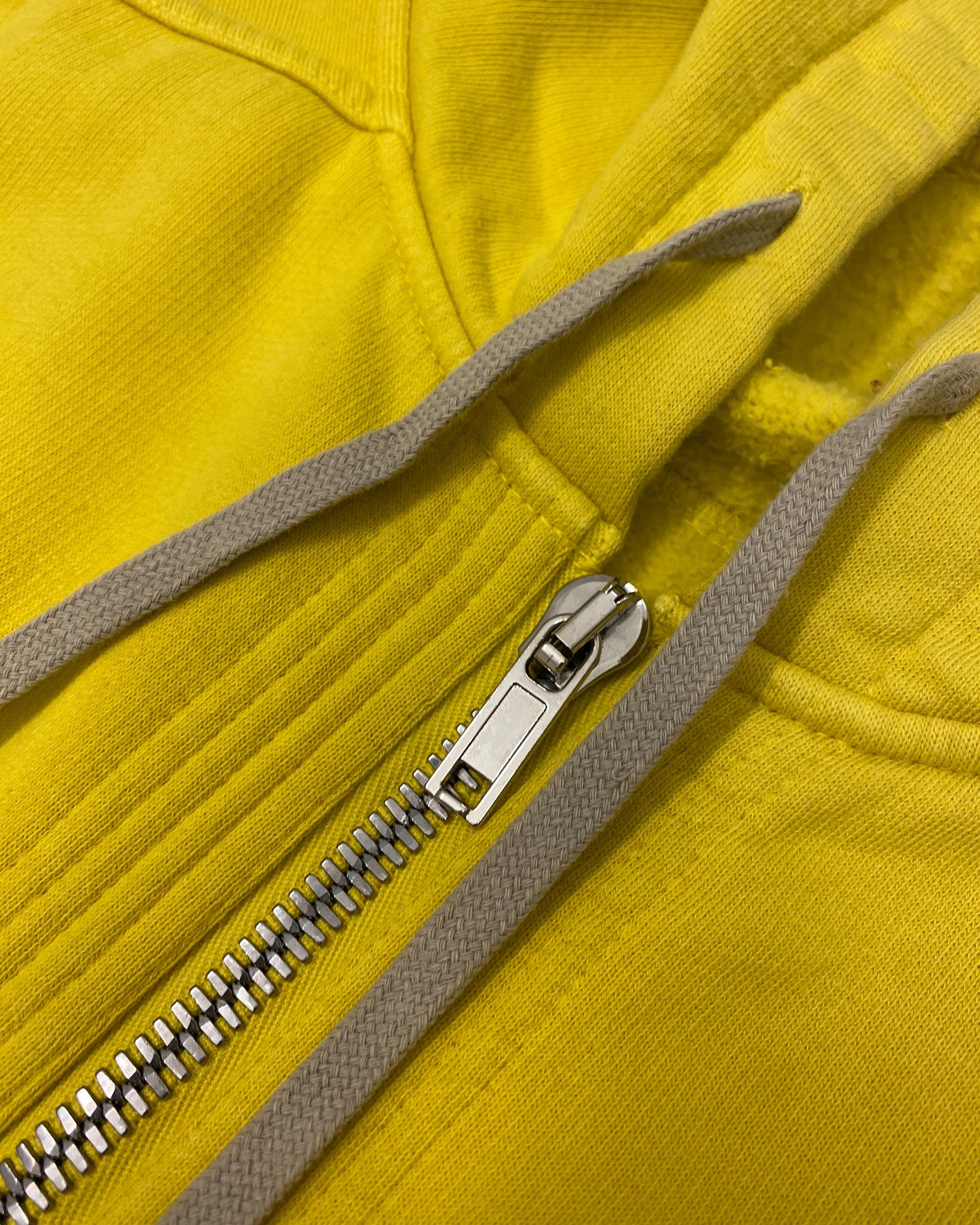 Rick Owens DRKSHDW SS2017 Sleeveless Long Zip Hoodie Lemon Yellow