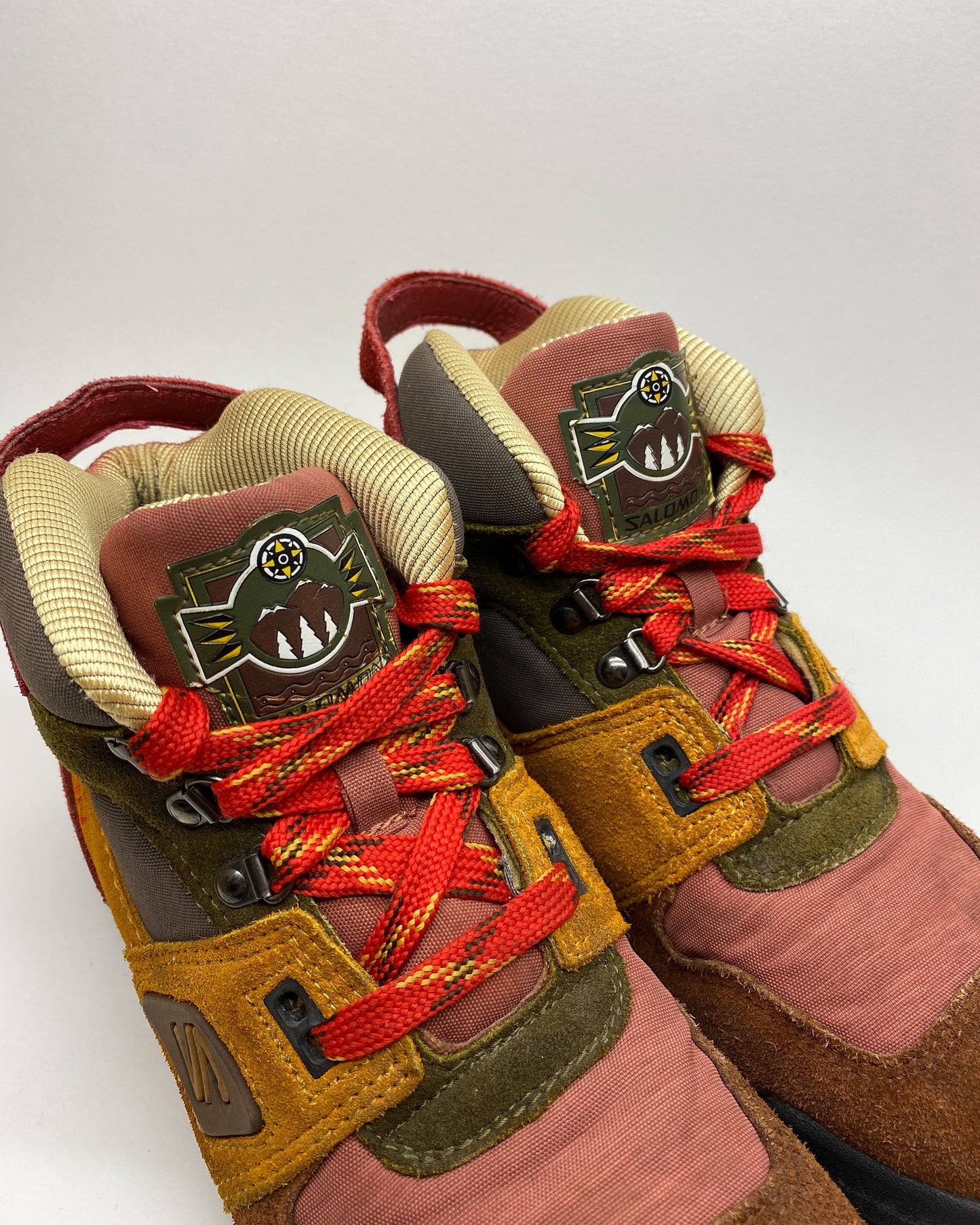 Salomon 1990s Made in Korea Hiking Boots Multicolor Brown