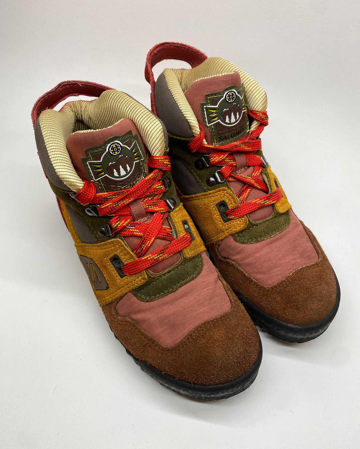 Salomon 1990s Made in Korea Hiking Boots Multicolor Brown