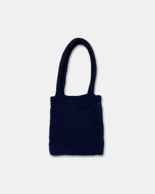 Selfmade 2000s Felt Handbag Navy