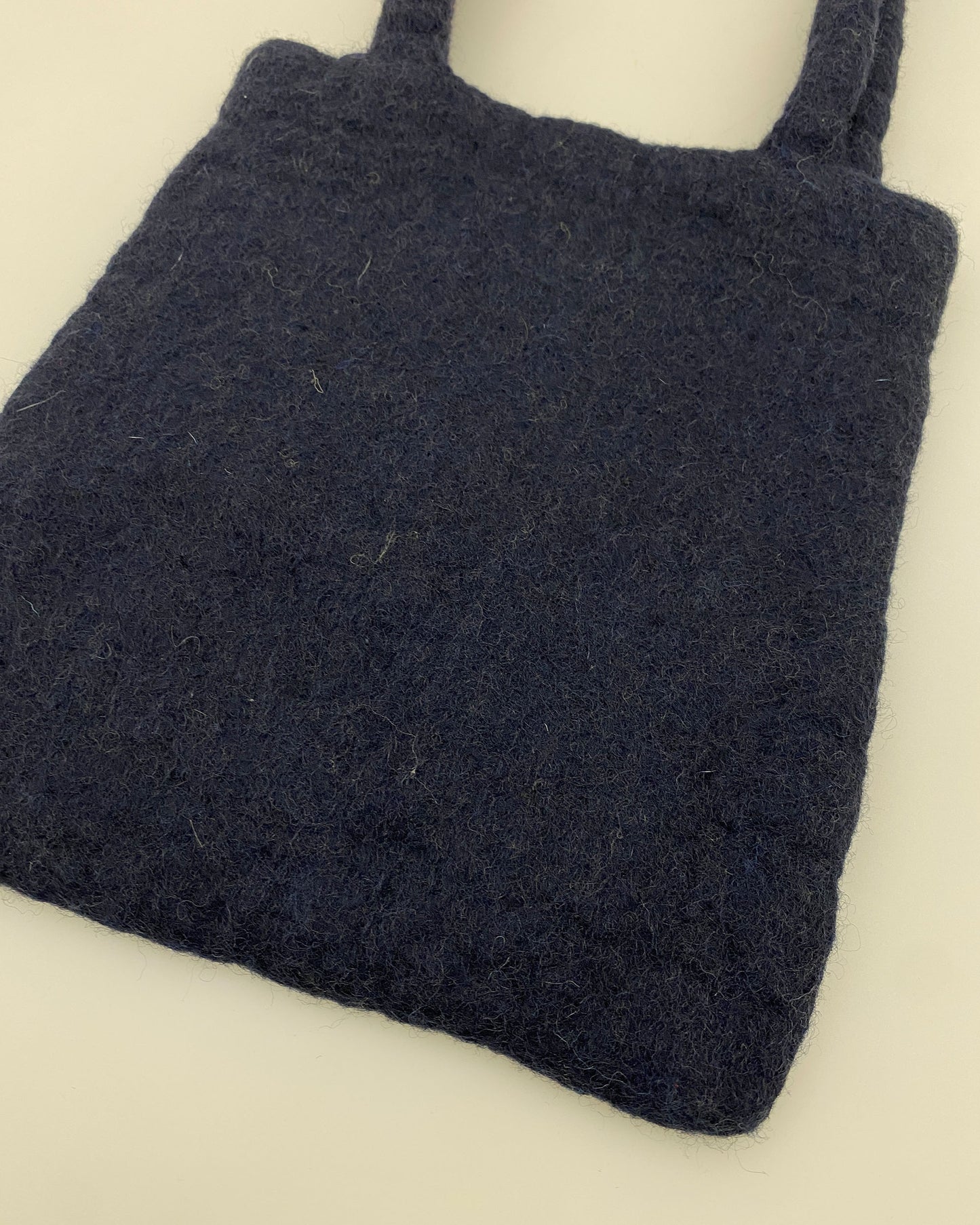 Selfmade 2000s Felt Handbag Navy