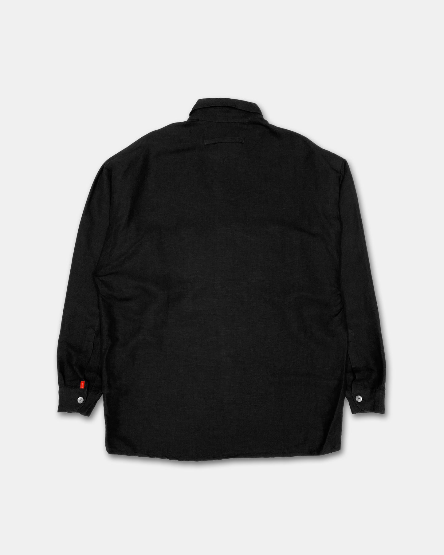 Signum 1990s Oversized Linen Shirt Black