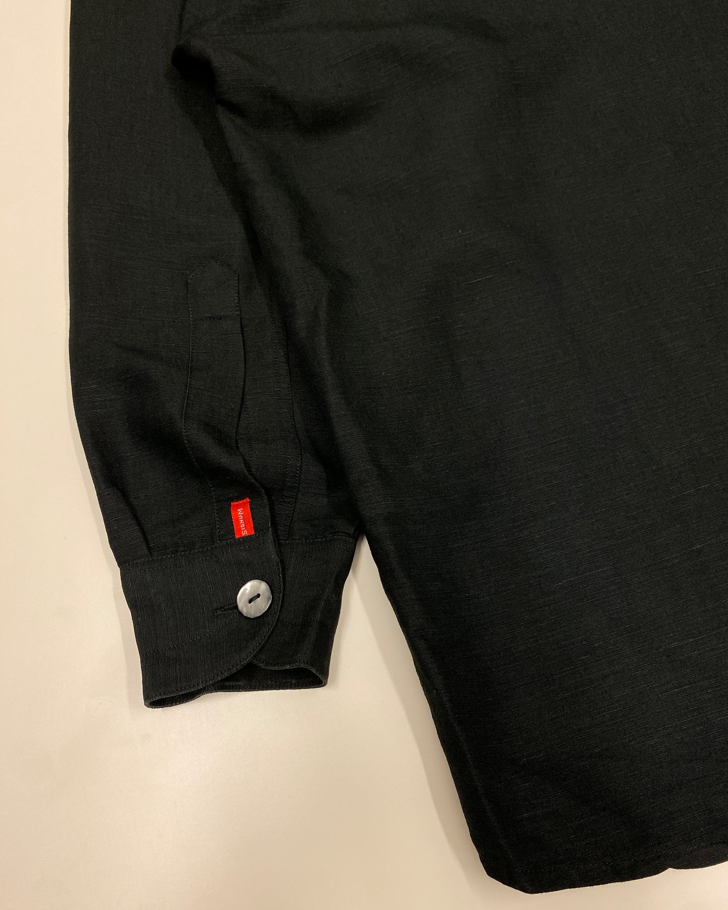 Signum 1990s Oversized Linen Shirt Black