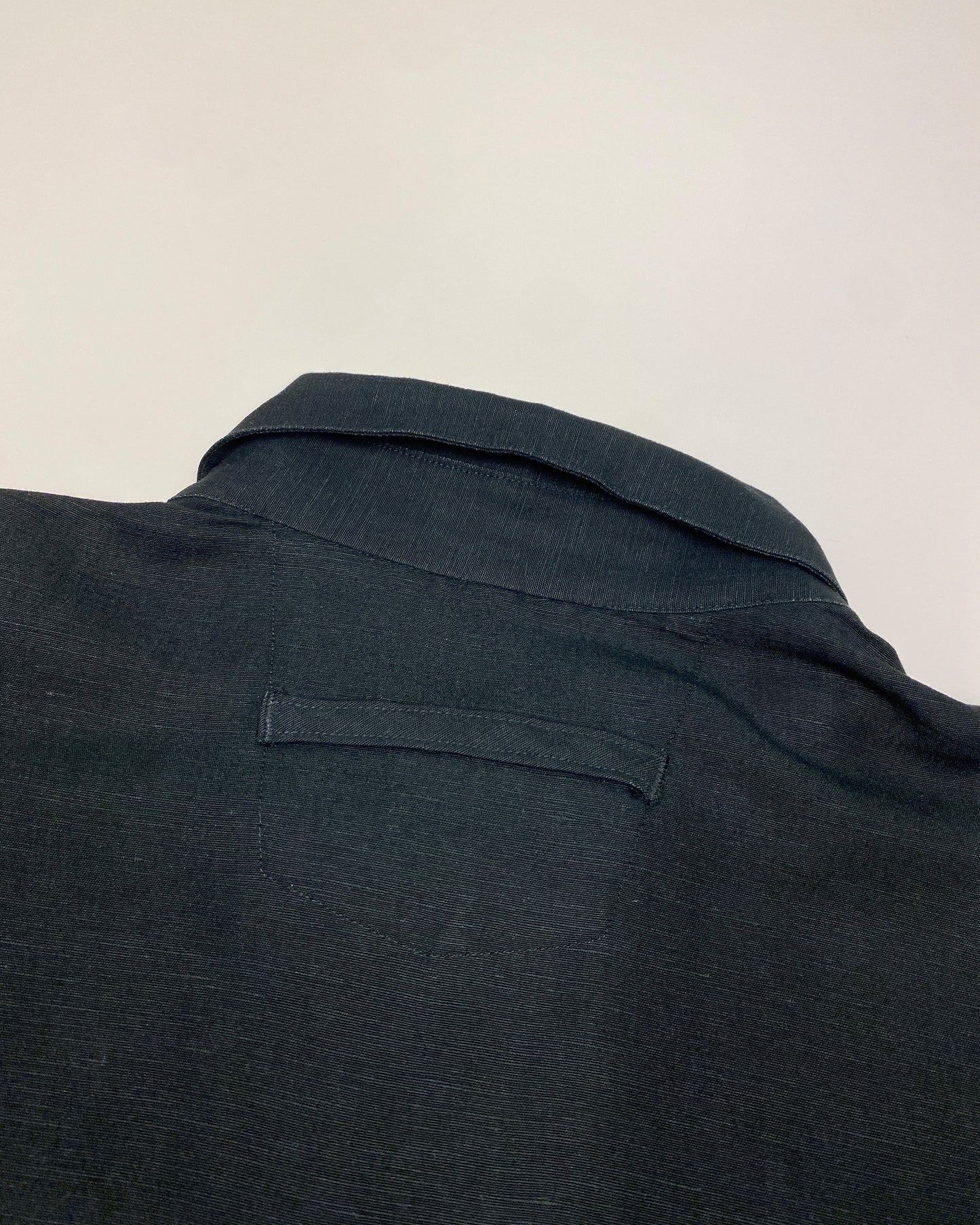Signum 1990s Oversized Linen Shirt Black