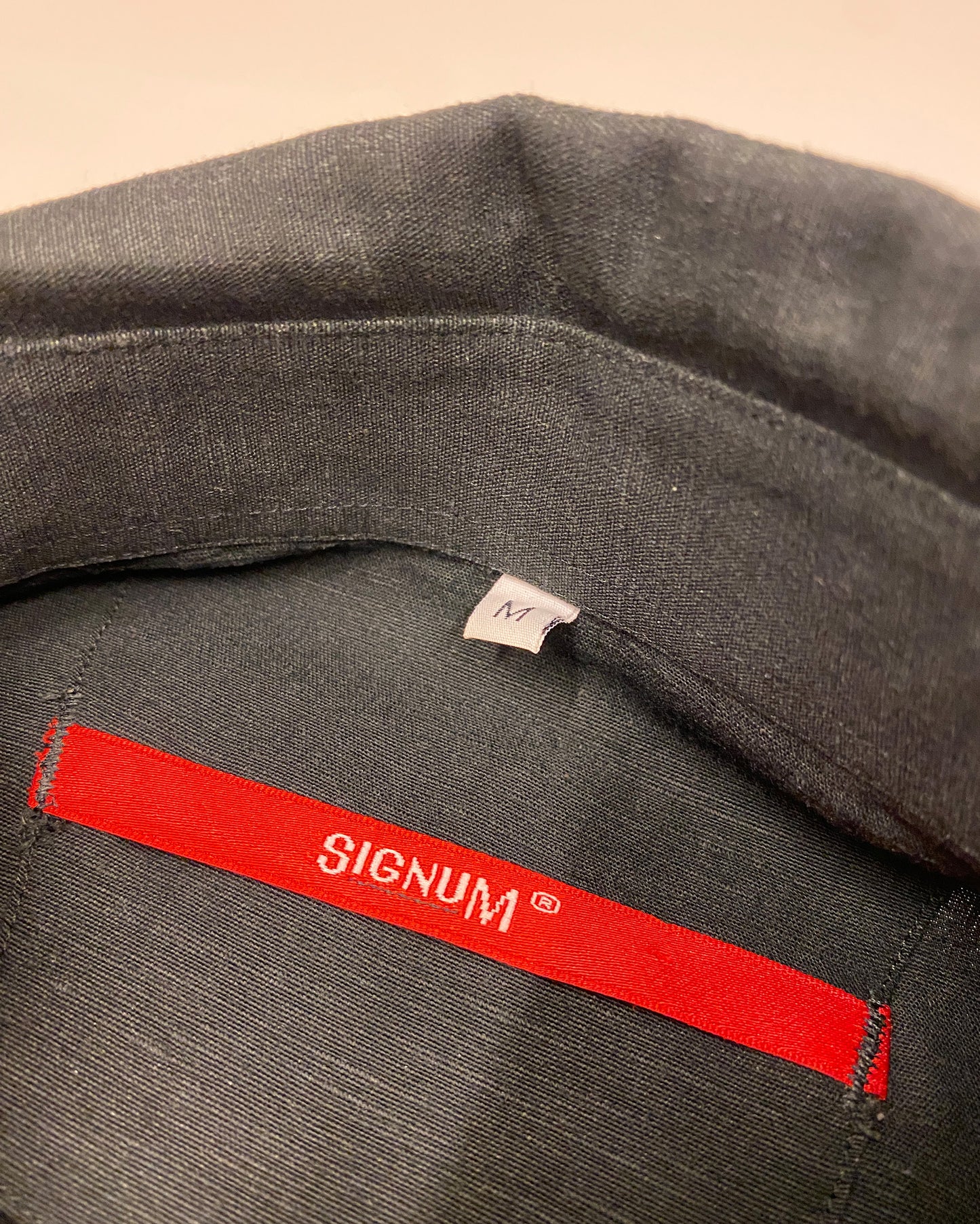Signum 1990s Oversized Linen Shirt Black