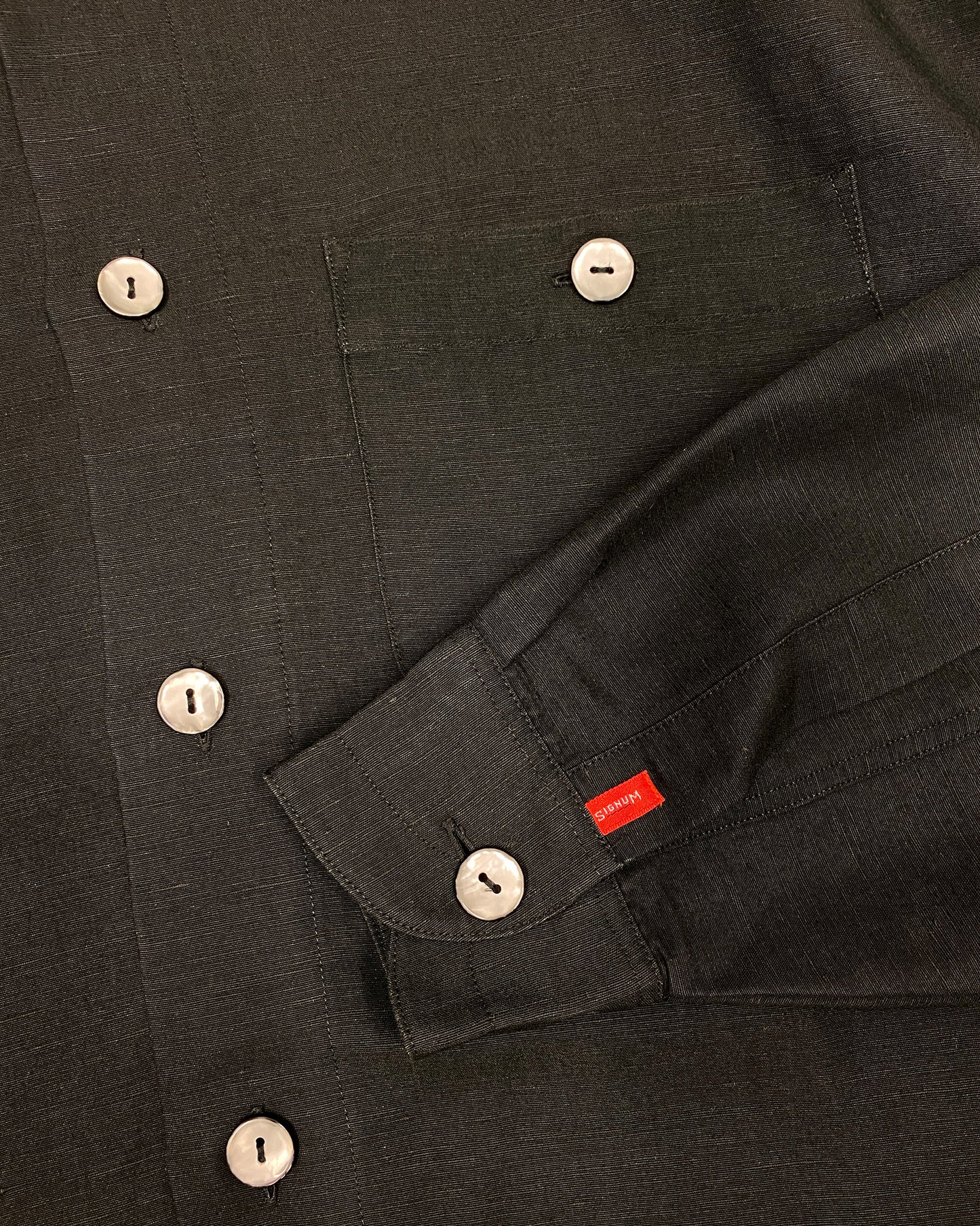 Signum 1990s Oversized Linen Shirt Black