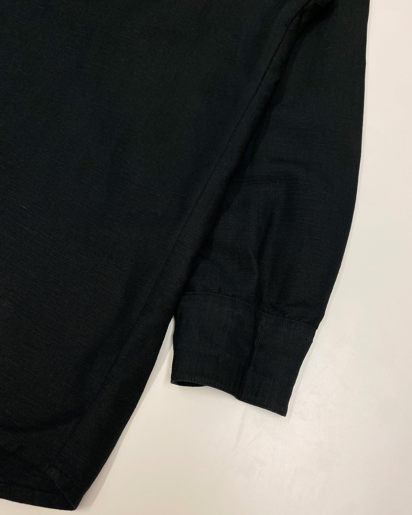 Signum 1990s Oversized Linen Shirt Black