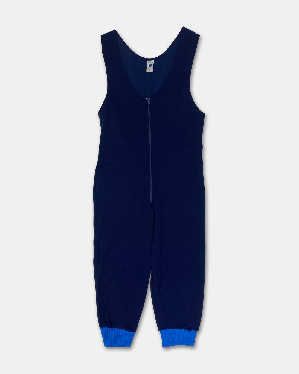 Vintage 1970s Snowsuit Ski Pants Blue Navy