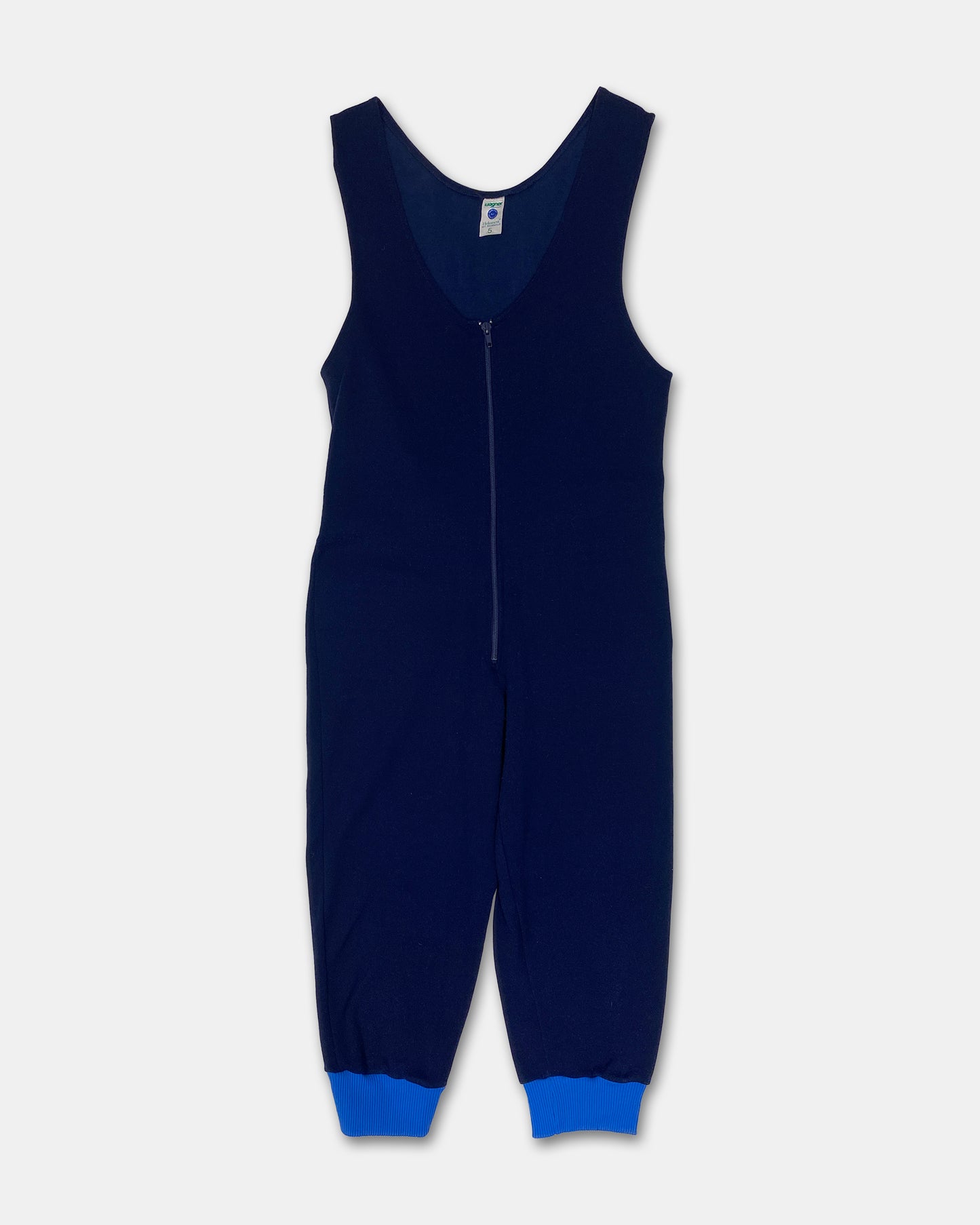 Vintage 1970s Snowsuit Ski Pants Blue Navy