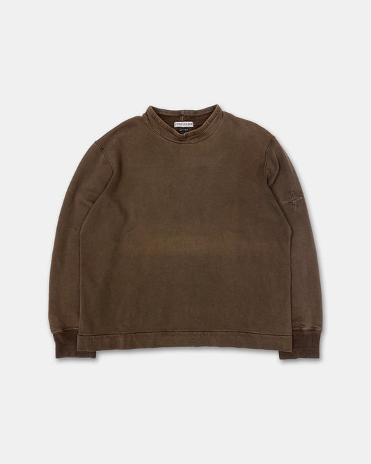 Stone Island SS2000 Compass Star Crewneck Brown