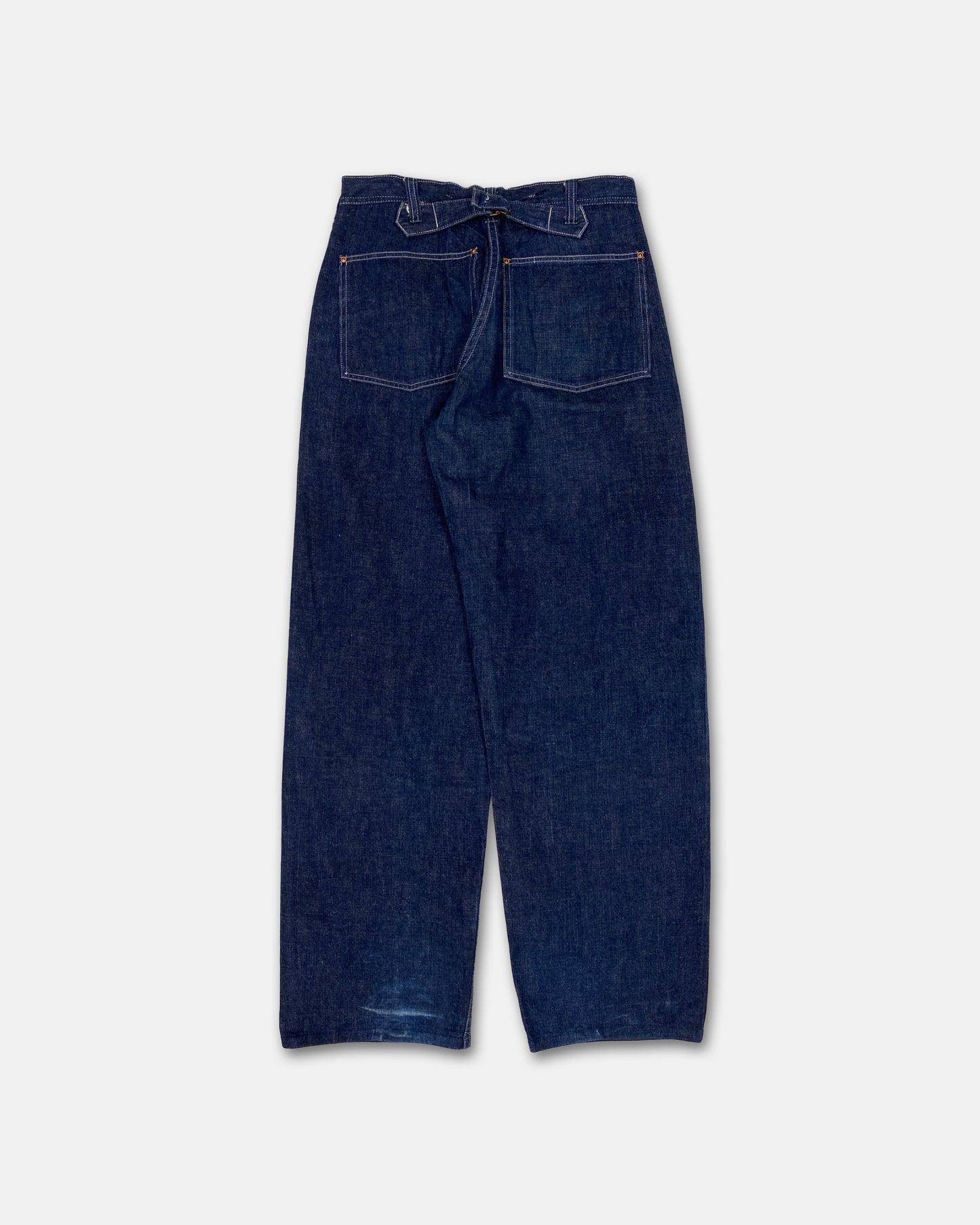 Sugar Cane 2000s Wide Leg Buckleback Denim Pants Blue