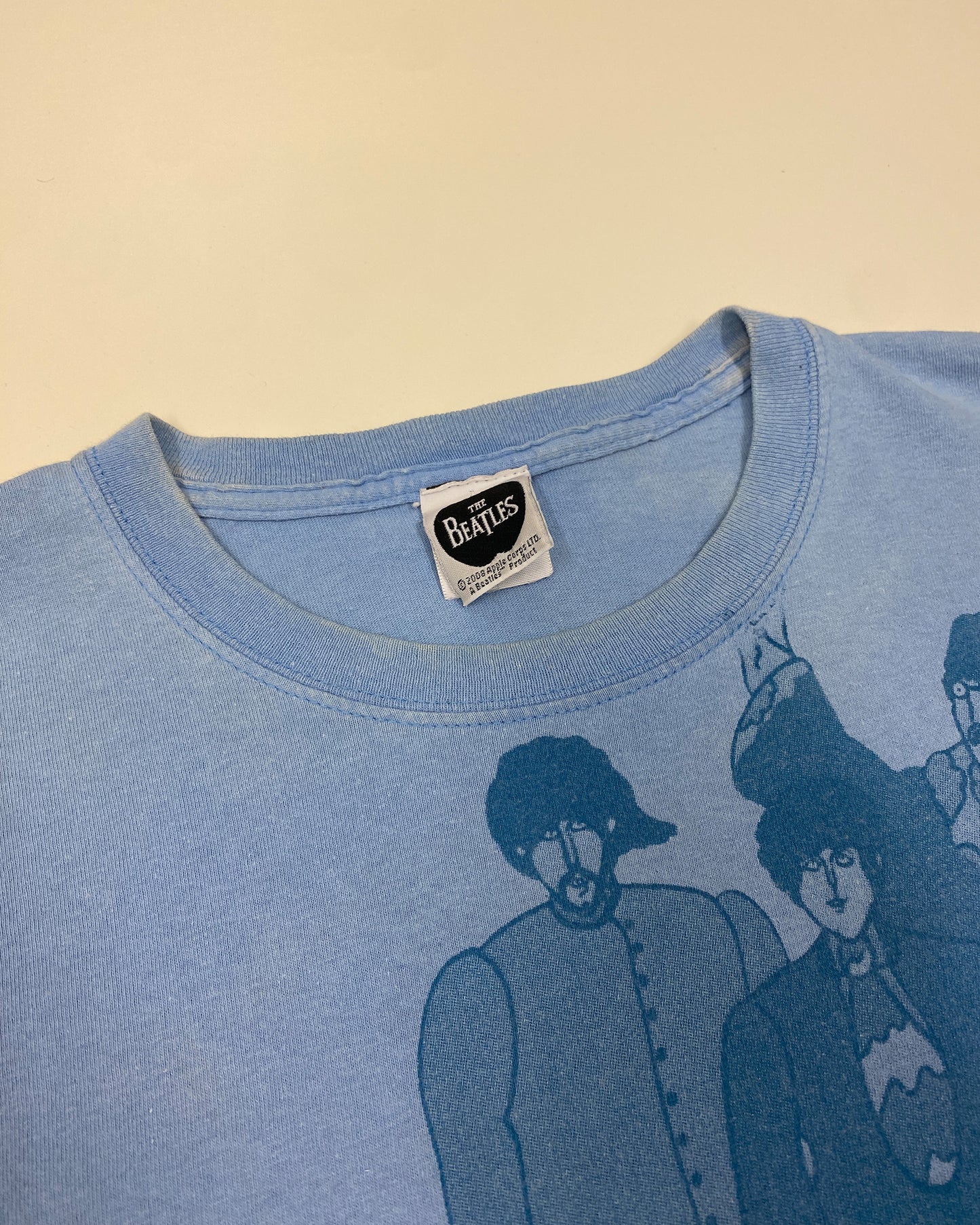The Beatles 2008 Yellow Submarine Art Work Band T-Shirt Light Blue