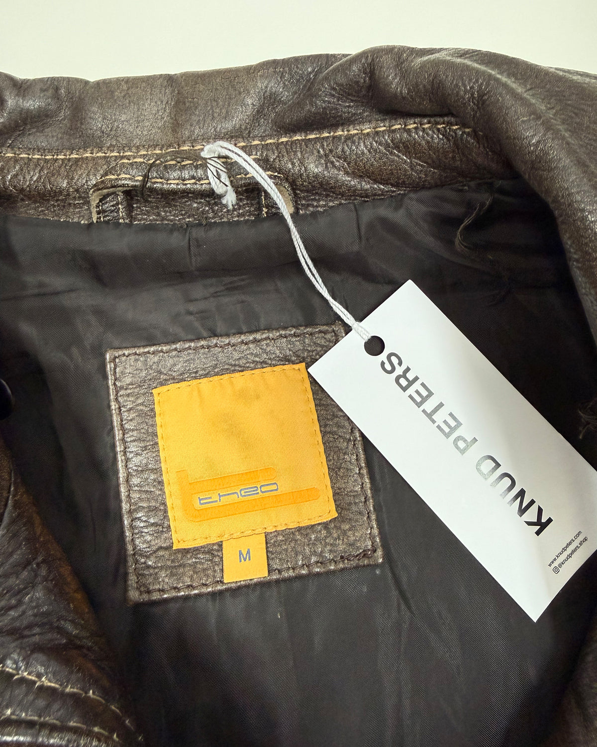 Theo 1990s Western Leather Jacket Brown