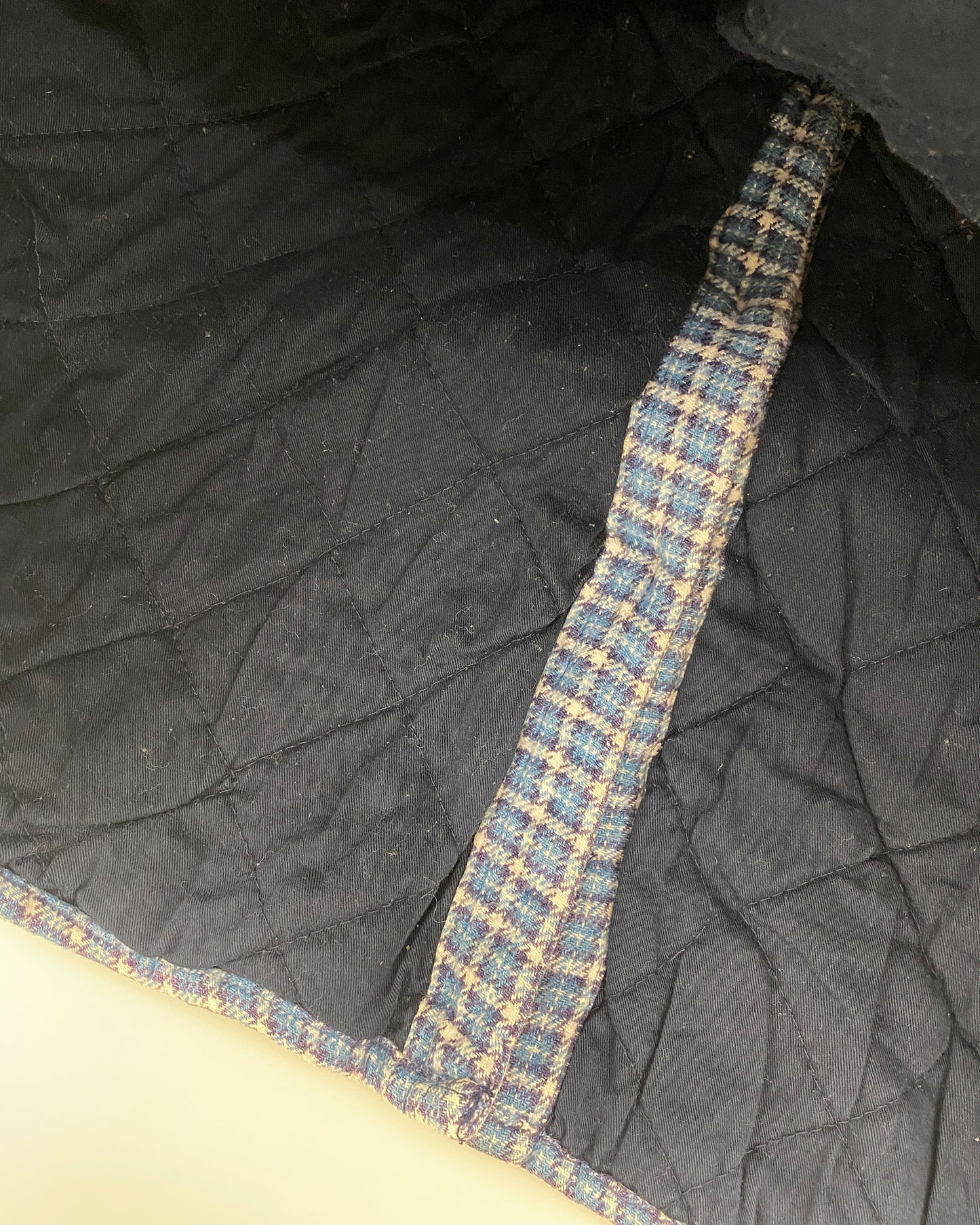 Vintage 1990s Padded Plaid Checkered Flannel Jacket Shirt Blue