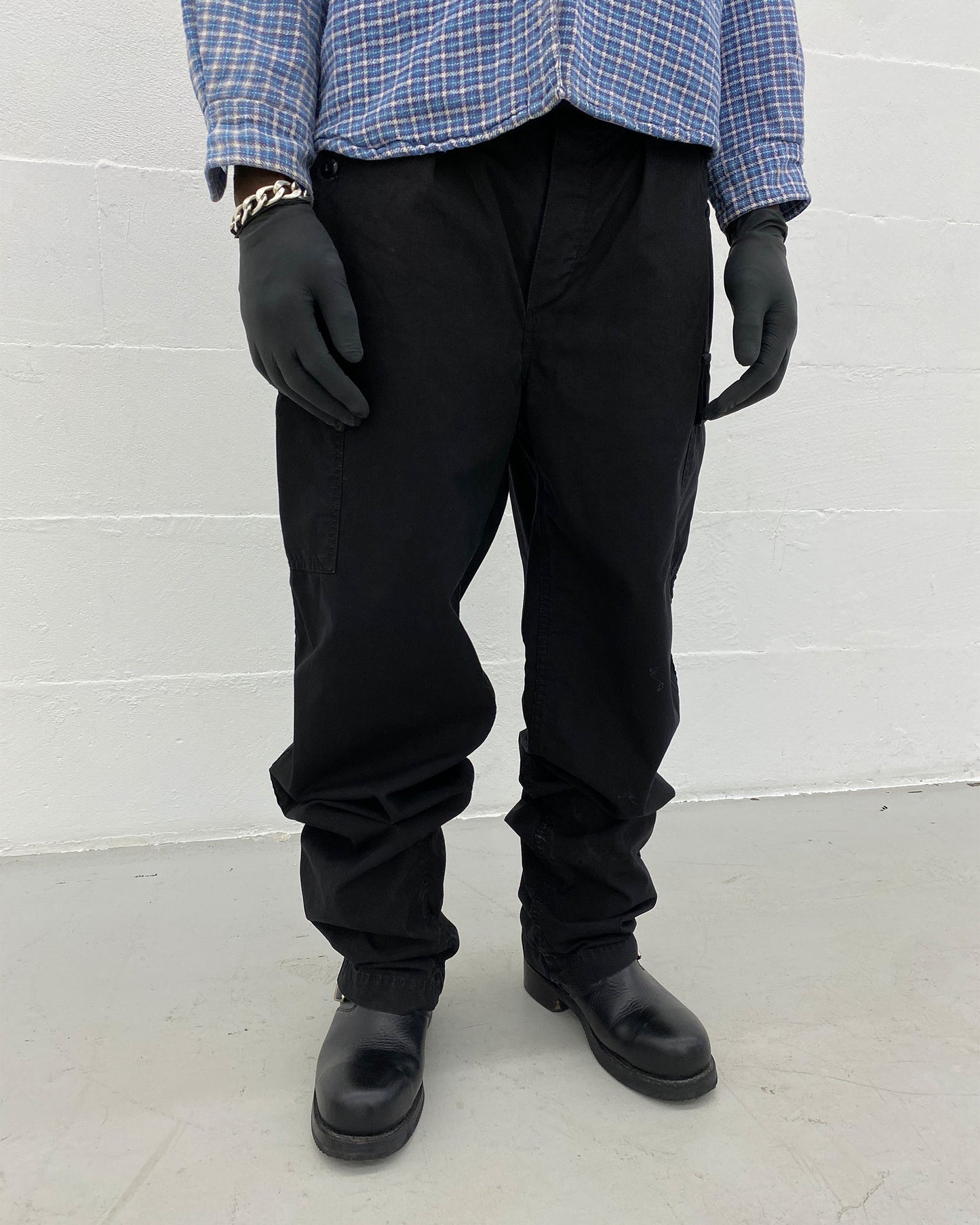 Vintage 1990s Ripstop Cargo Pants Black