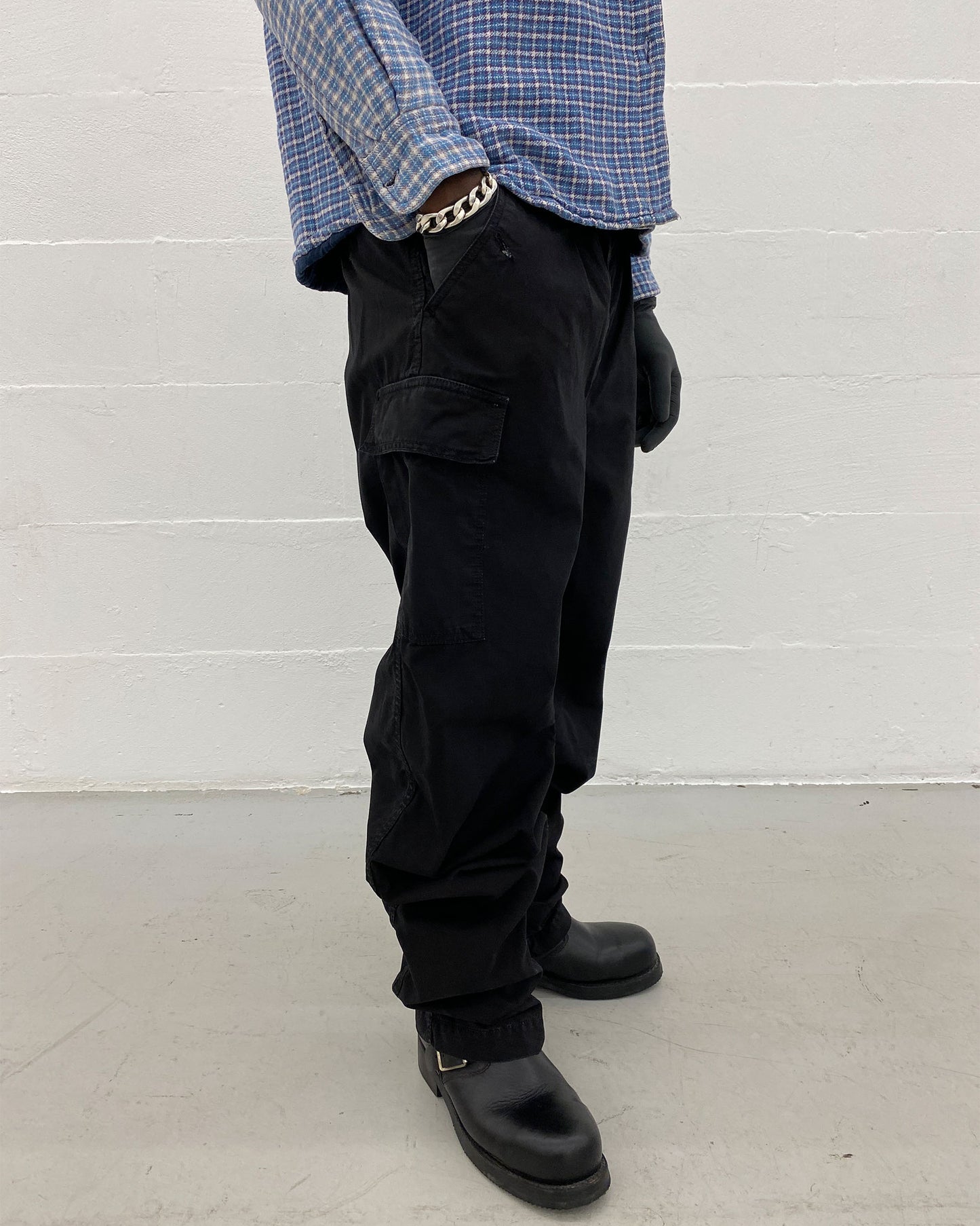 Vintage 1990s Ripstop Cargo Pants Black