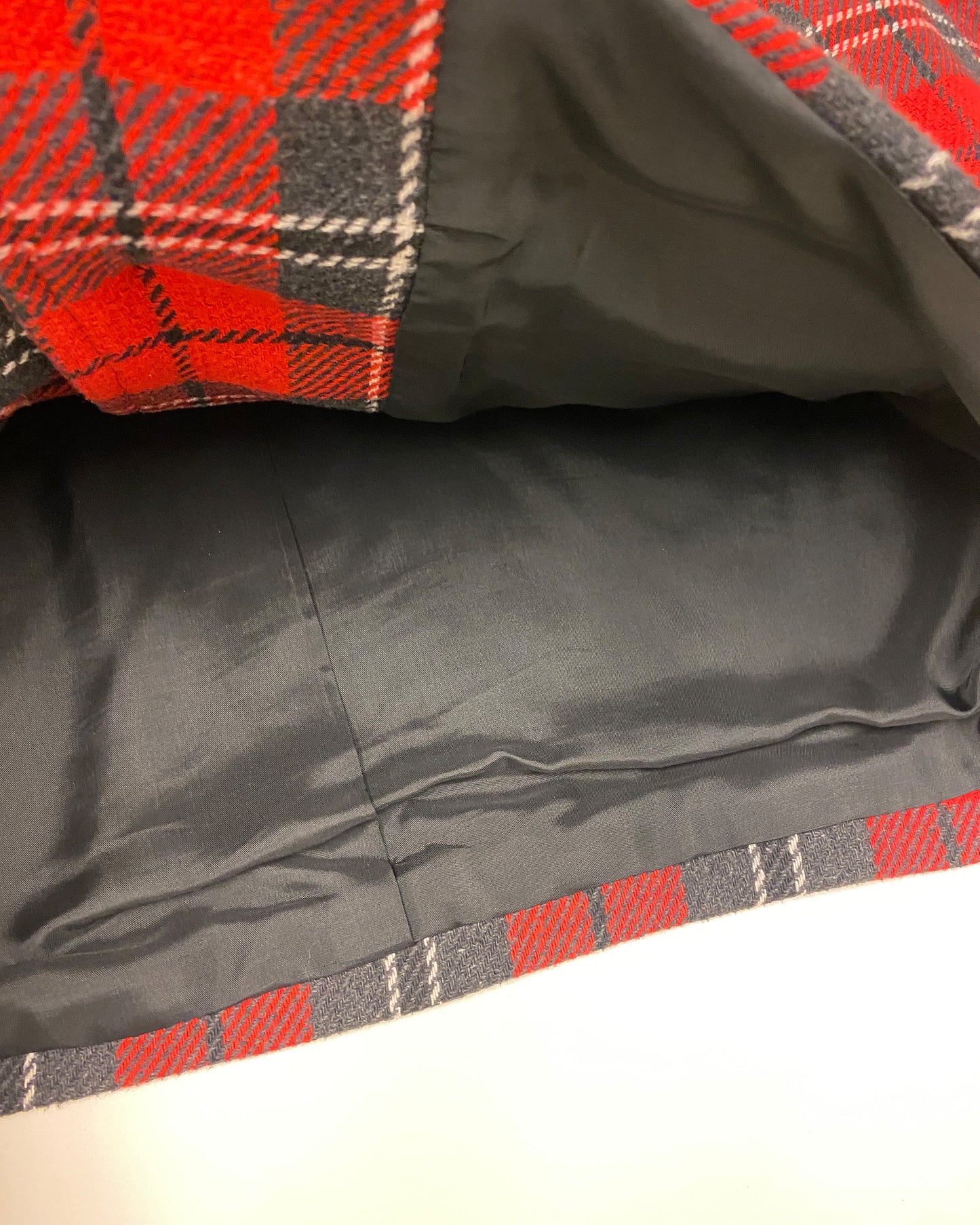 Sinéquanone 1980s Plaid Checkered Boxy Wool Jacket Black Red