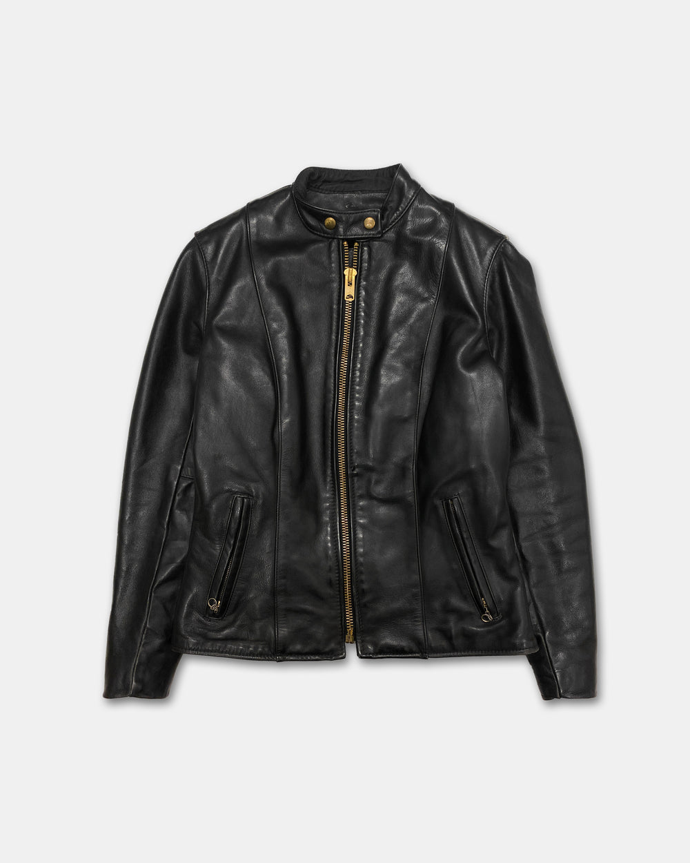 Vanson Leathers 1970s Talon Zip 2in1 Racing Leather Jacket Black