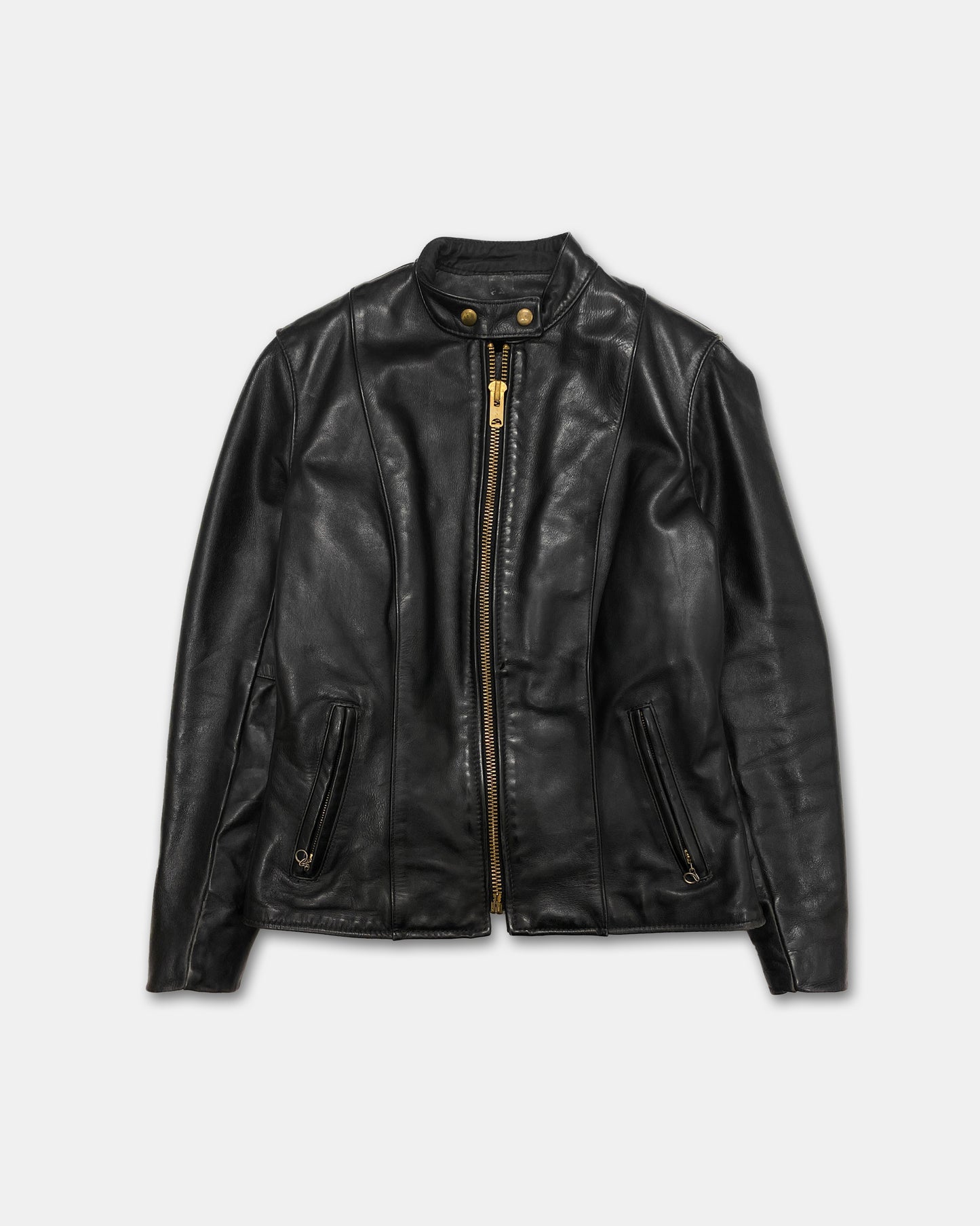 Vanson Leathers 1970s Talon Zip 2in1 Racing Leather Jacket Black