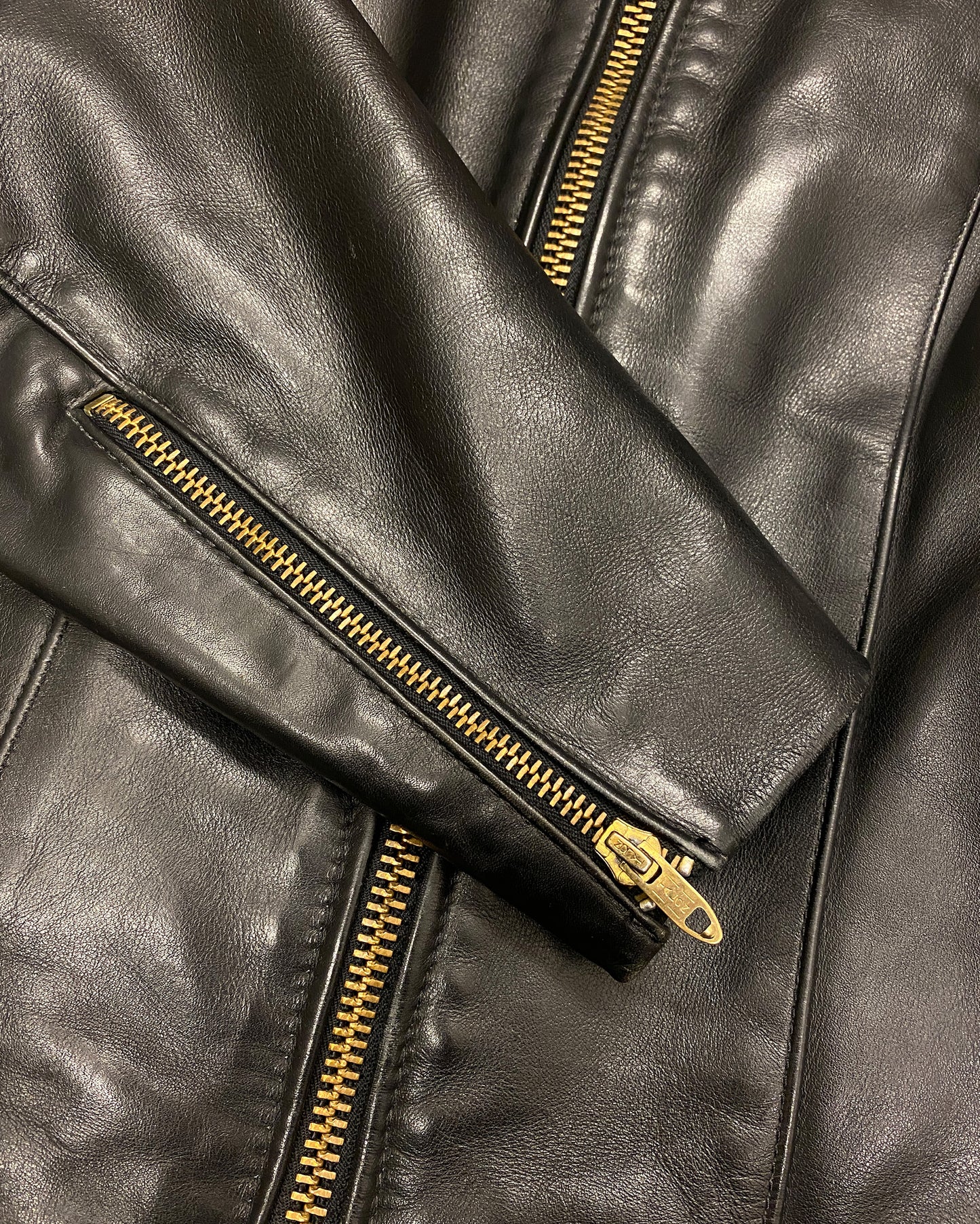 Vanson Leathers 1970s Talon Zip 2in1 Racing Leather Jacket Black