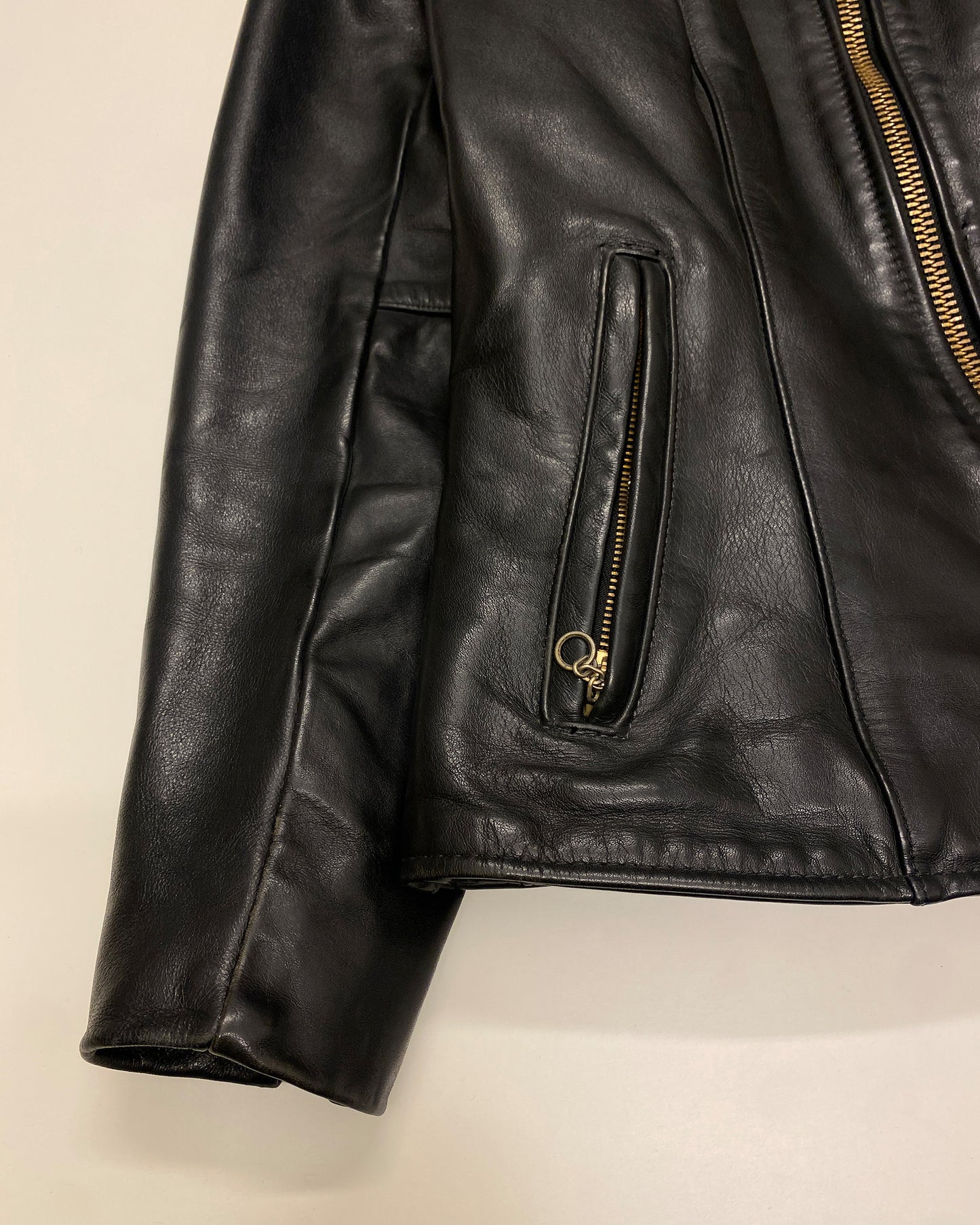 Vanson Leathers 1970s Talon Zip 2in1 Racing Leather Jacket Black