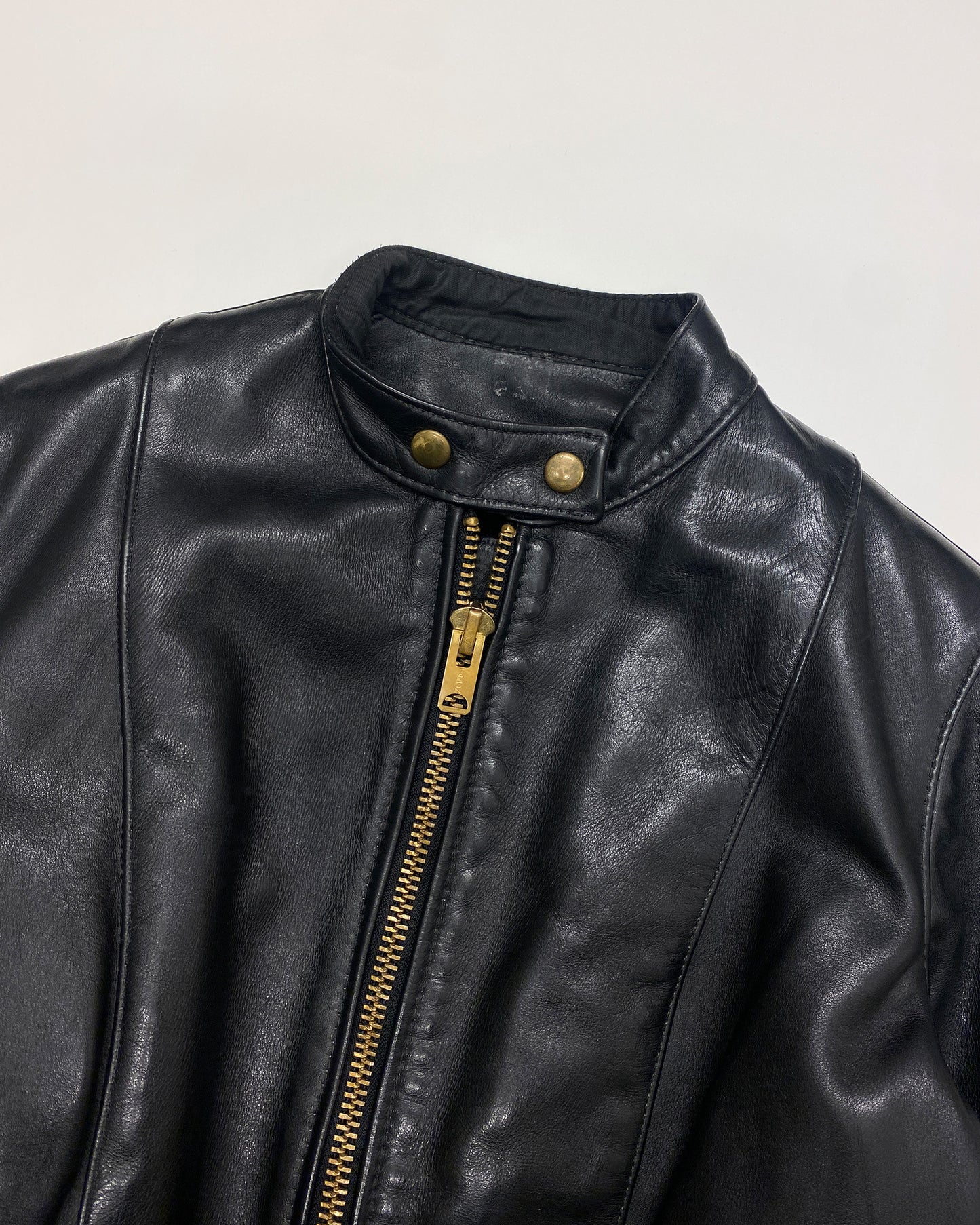 Vanson Leathers 1970s Talon Zip 2in1 Racing Leather Jacket Black