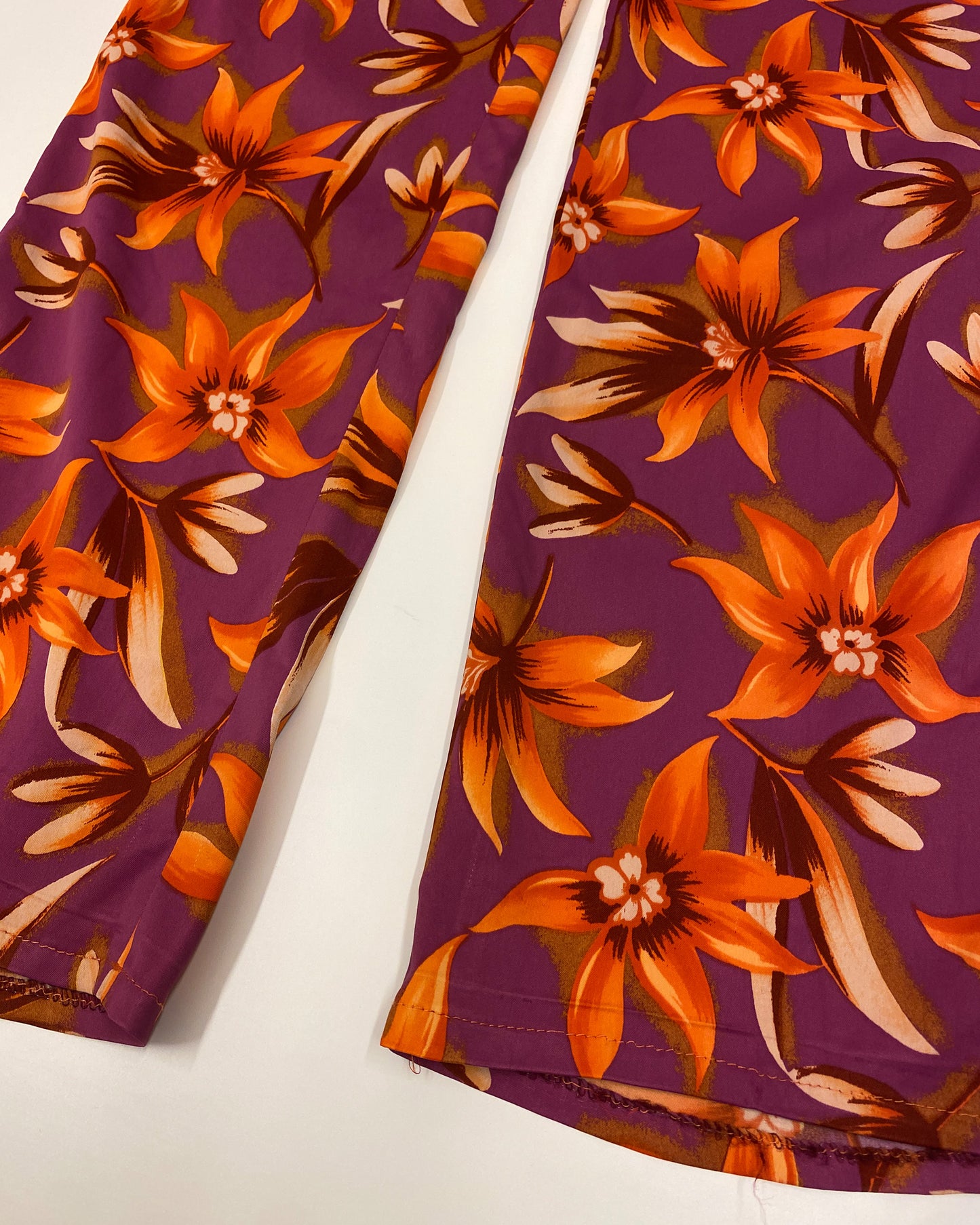 Versace Jeans Couture 1990s Flower All Over Print Pants Purple