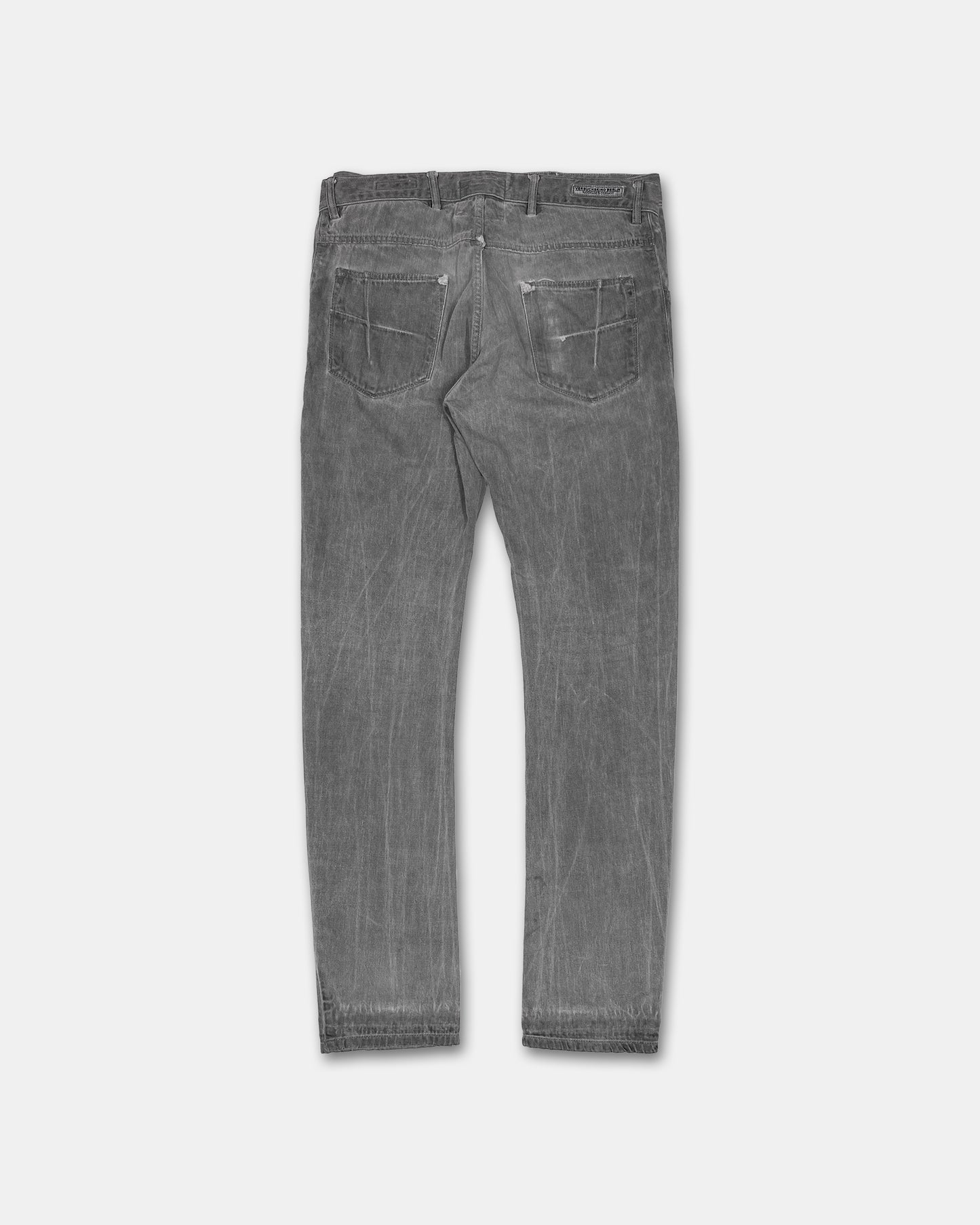 Versuchskind Berlin 2010s X1-Sl Slim Asymmetrical Denim Light Grey
