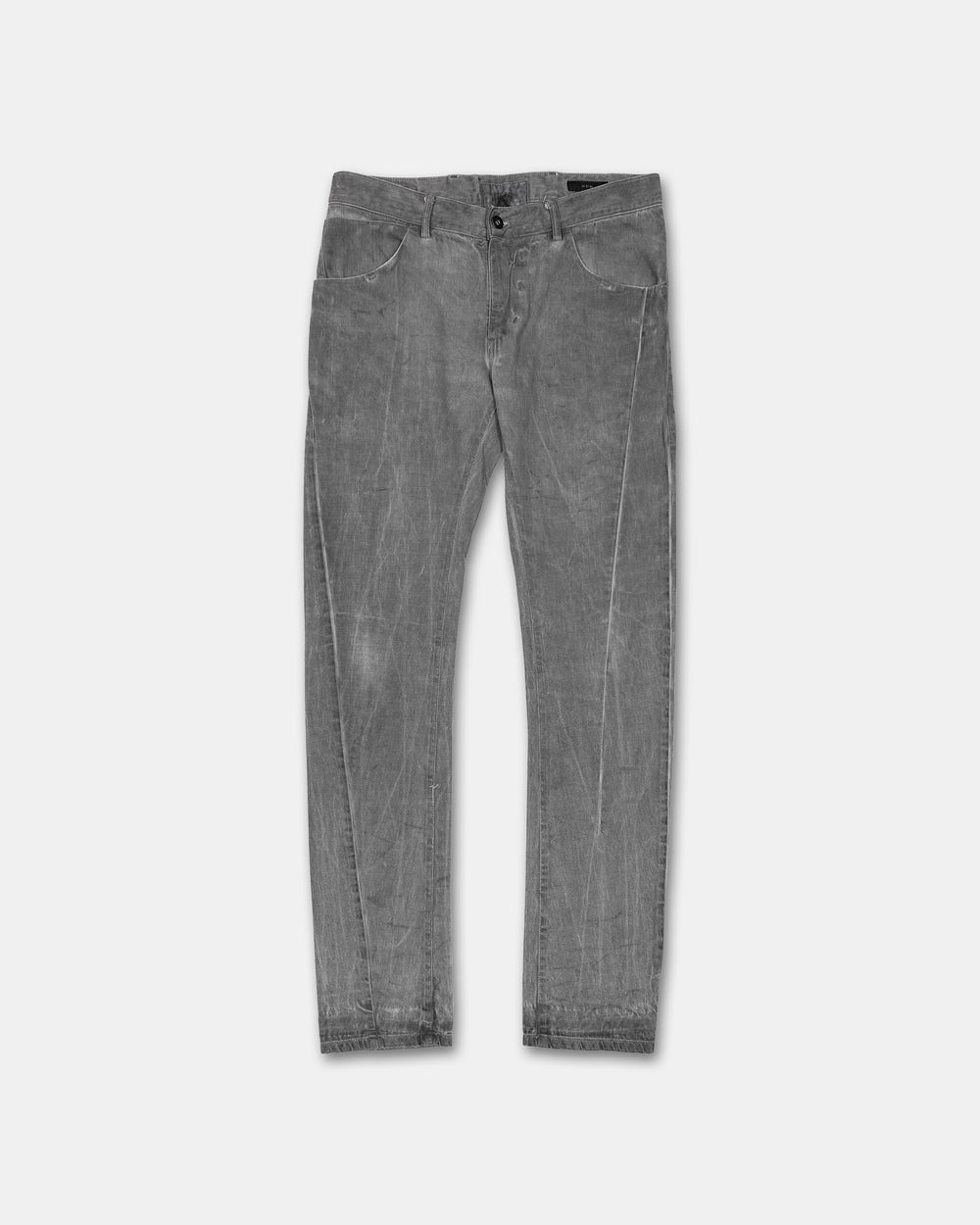 Versuchskind Berlin 2010s X1-Sl Slim Asymmetrical Denim Light Grey