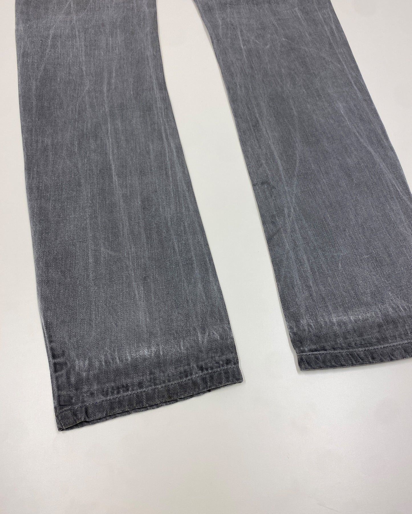 Versuchskind Berlin 2010s X1-Sl Slim Asymmetrical Denim Light Grey