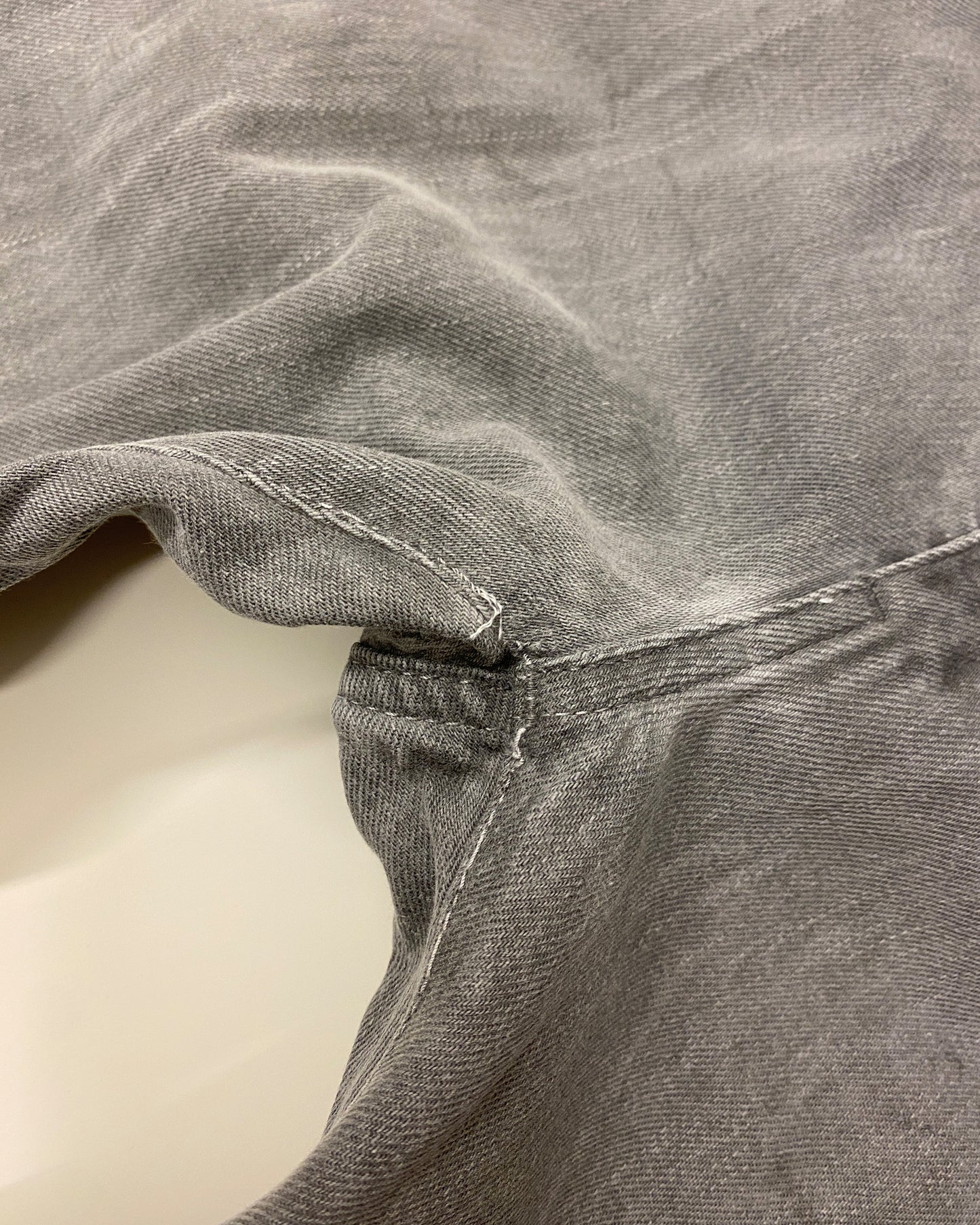 Versuchskind Berlin 2010s X1-Sl Slim Asymmetrical Denim Light Grey